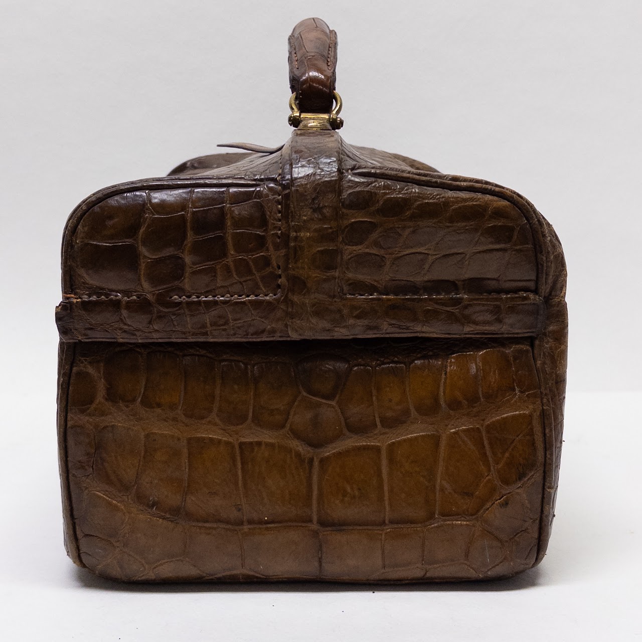 Antique Alligator Leather Square Doctor's Bag