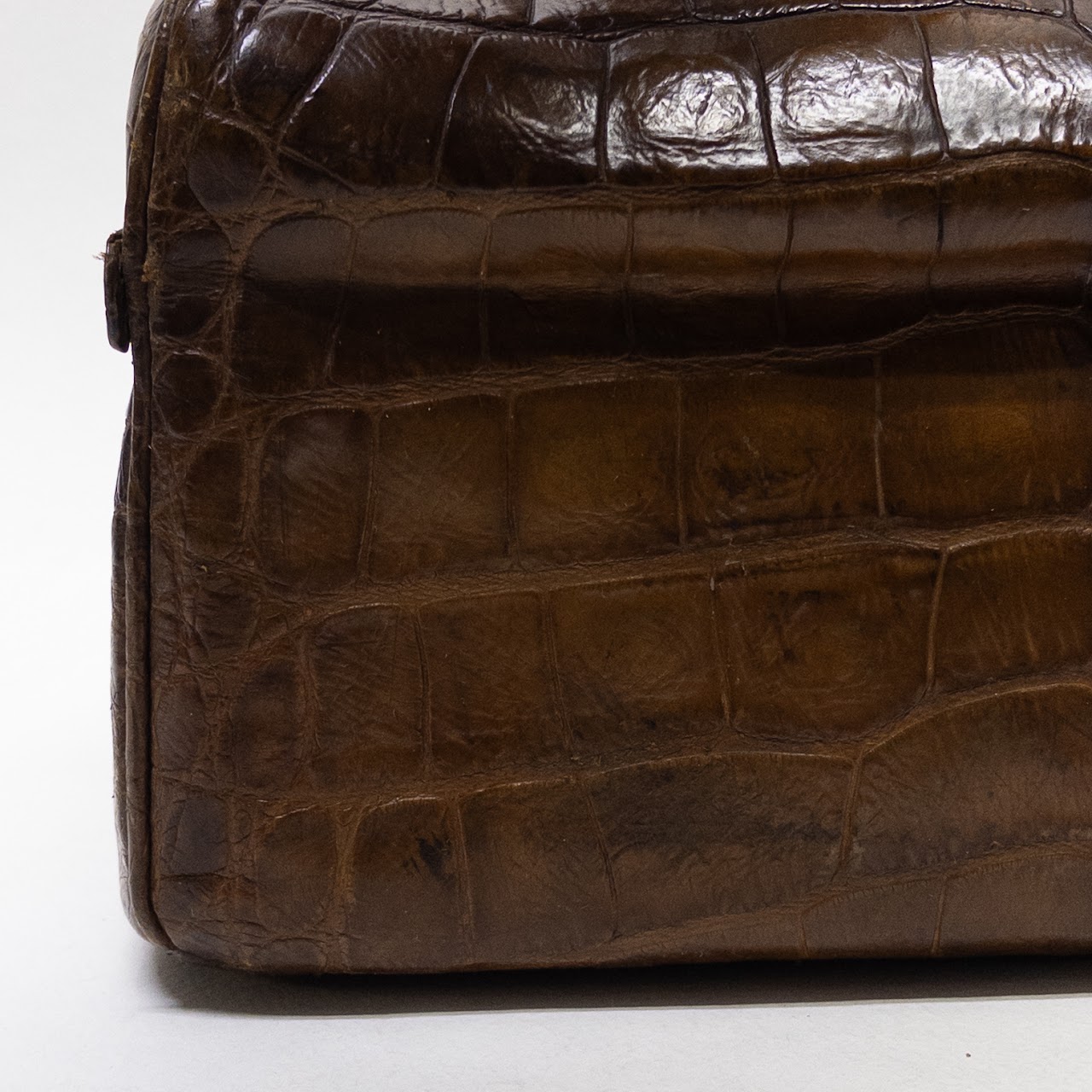 Antique Alligator Leather Square Doctor's Bag