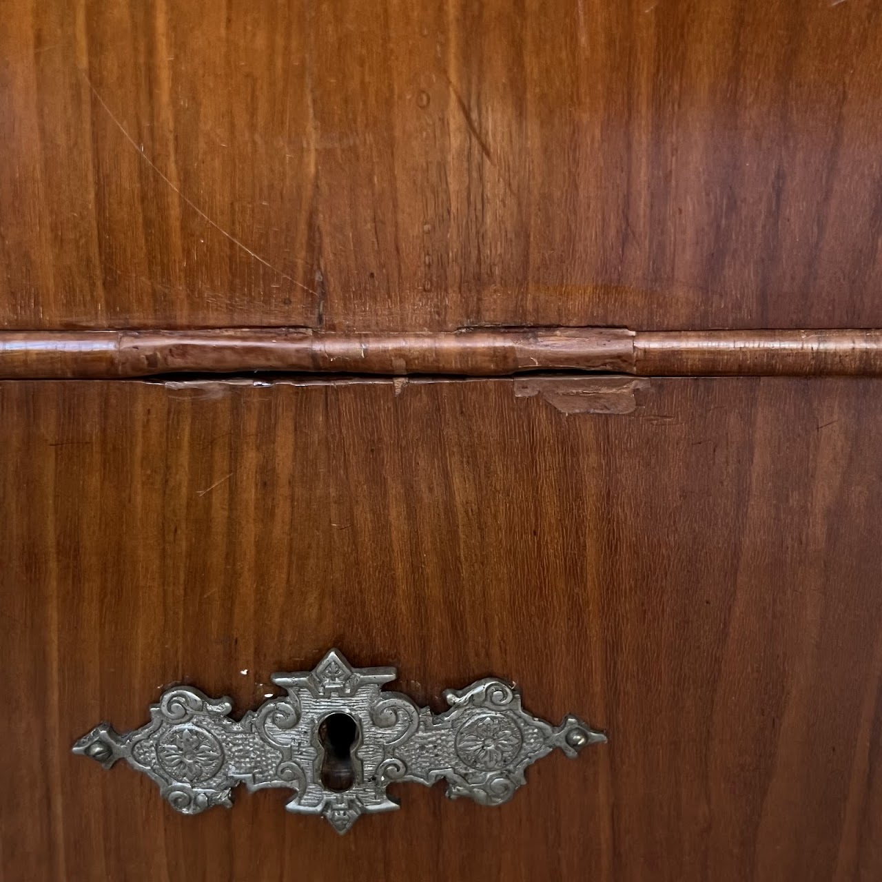 Swiss Antique Walnut and Burl Drop-Front Secretary Desk with Secret Compartments