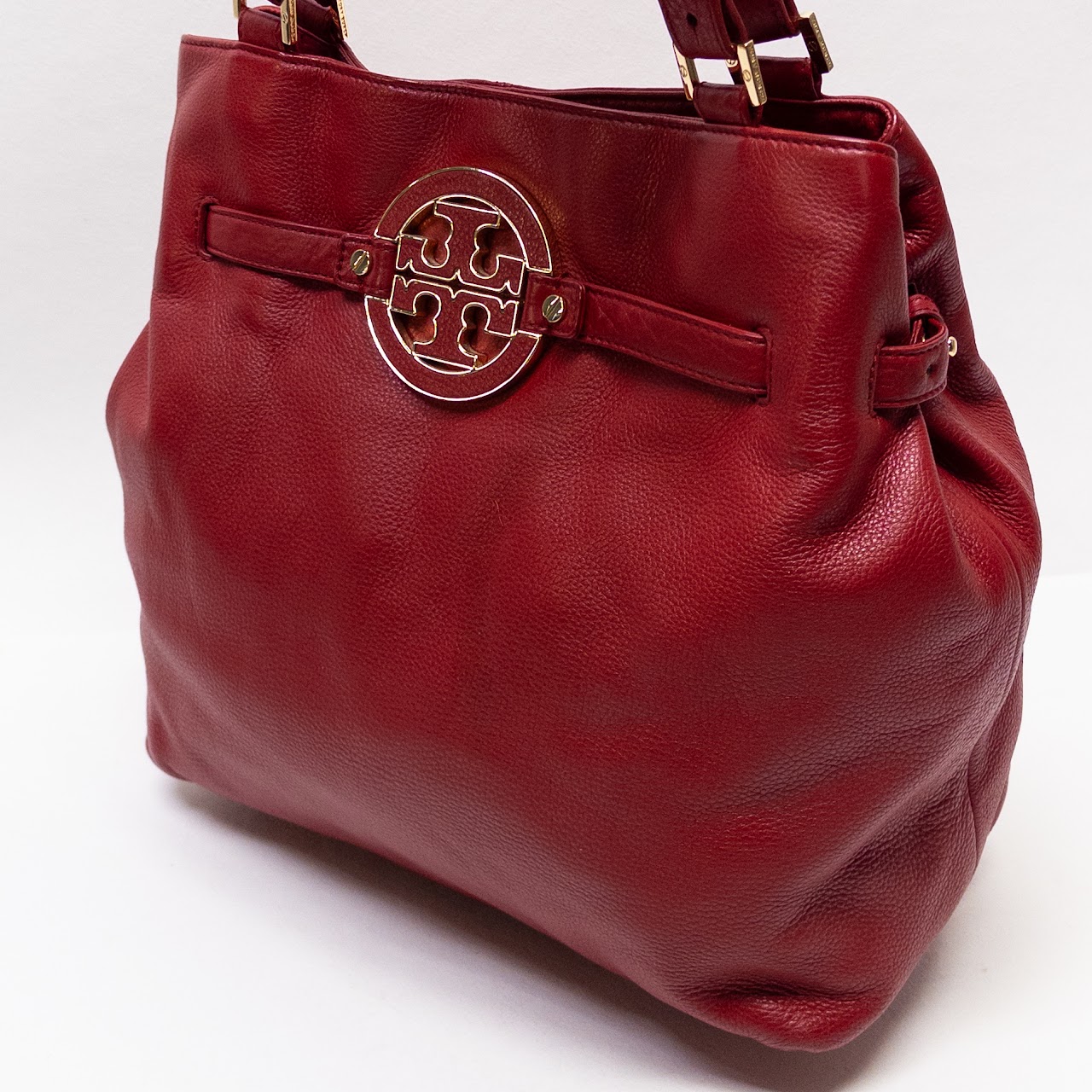 Tory Burch Amanda Red Leather Tote Bag