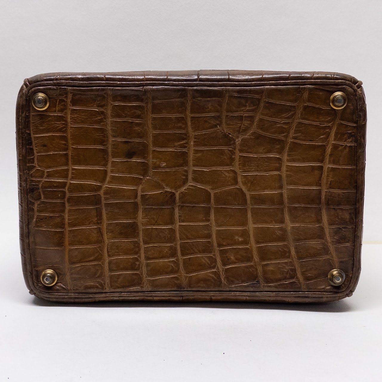 Antique Alligator Leather Square Doctor's Bag