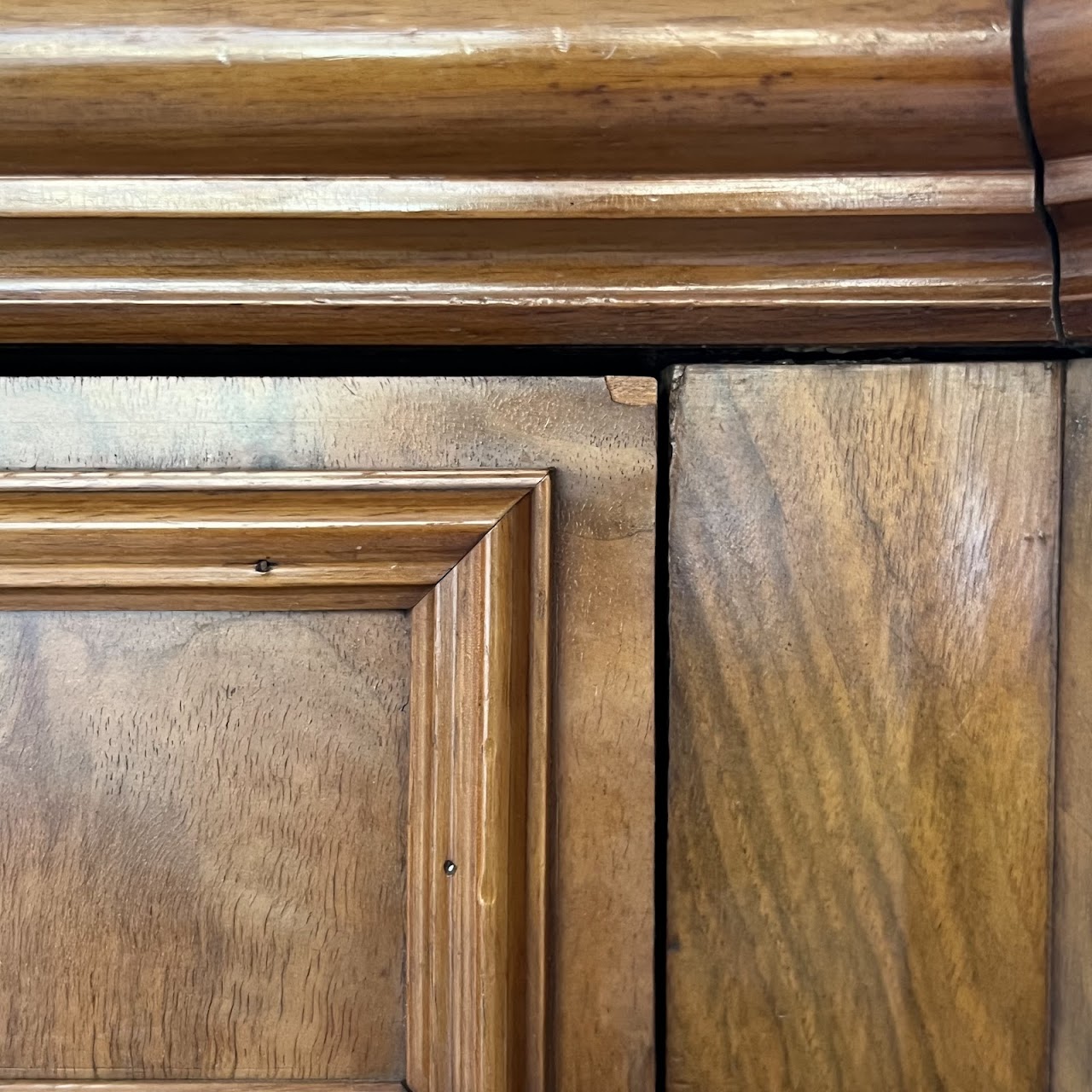 Swiss Antique Walnut and Burl Drop-Front Secretary Desk with Secret Compartments