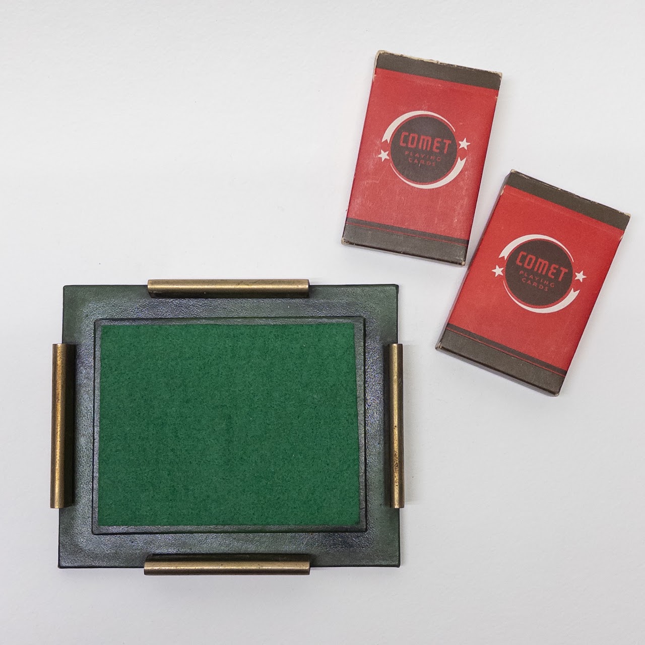 1940's Comet Playing Cards and Ashtray Bridge Table Set