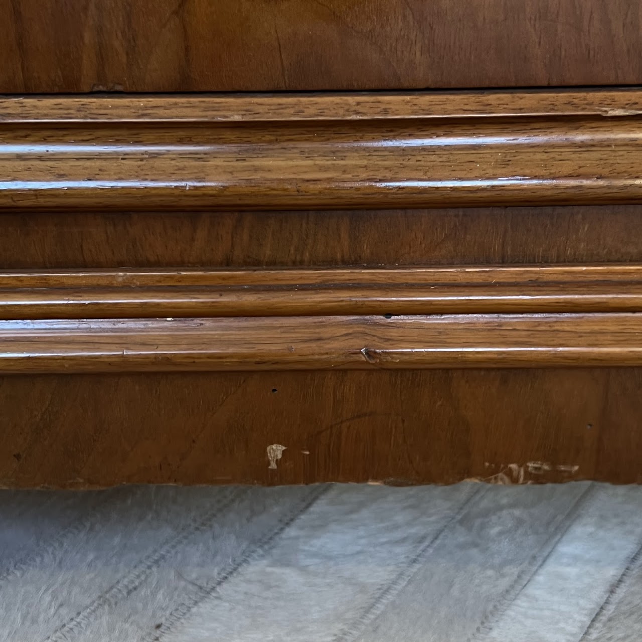 Swiss Antique Walnut and Burl Drop-Front Secretary Desk with Secret Compartments