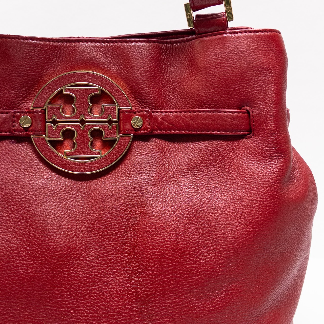 Tory Burch Amanda Red Leather Tote Bag