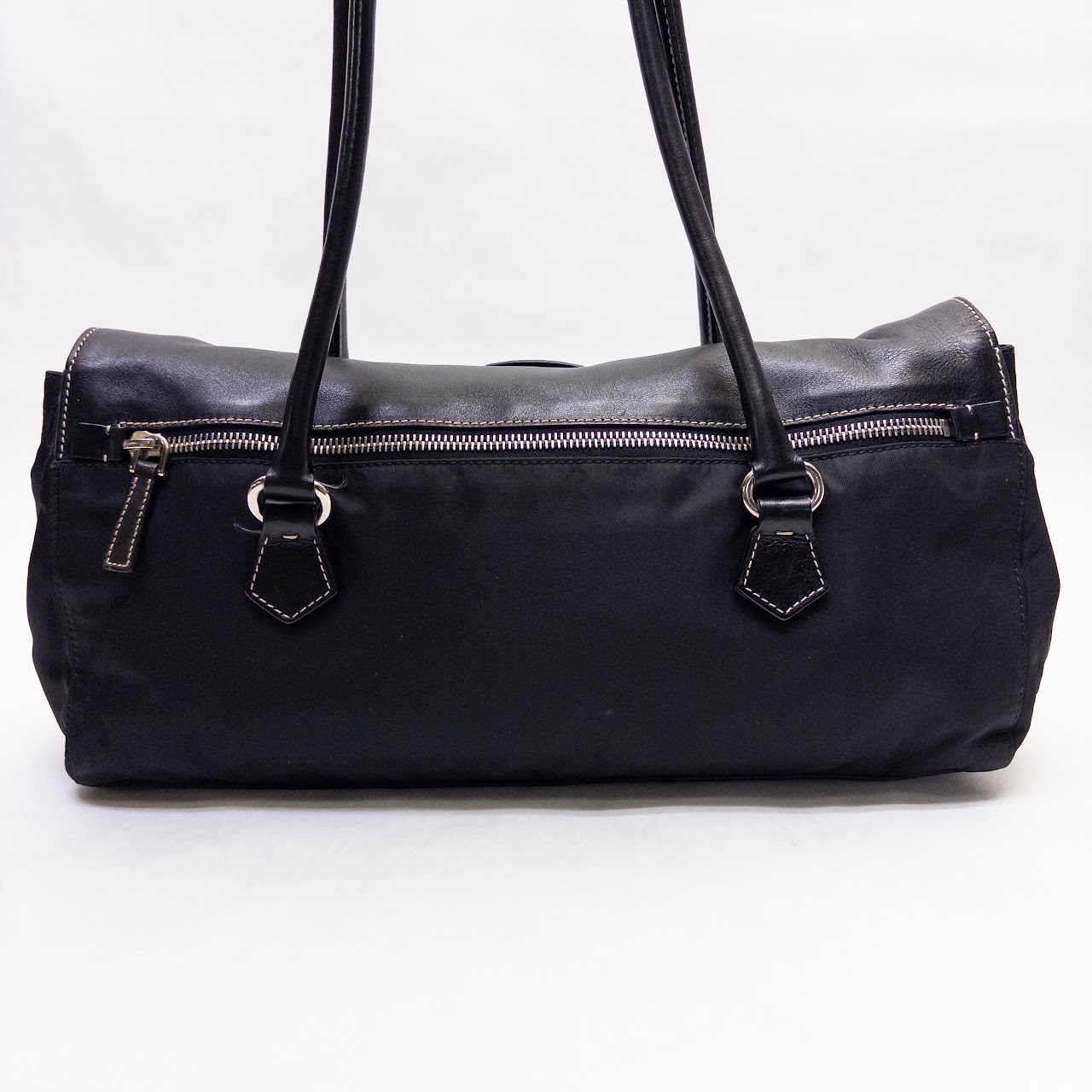 Prada Nylon & Leather Tessuto Shoulder Bag