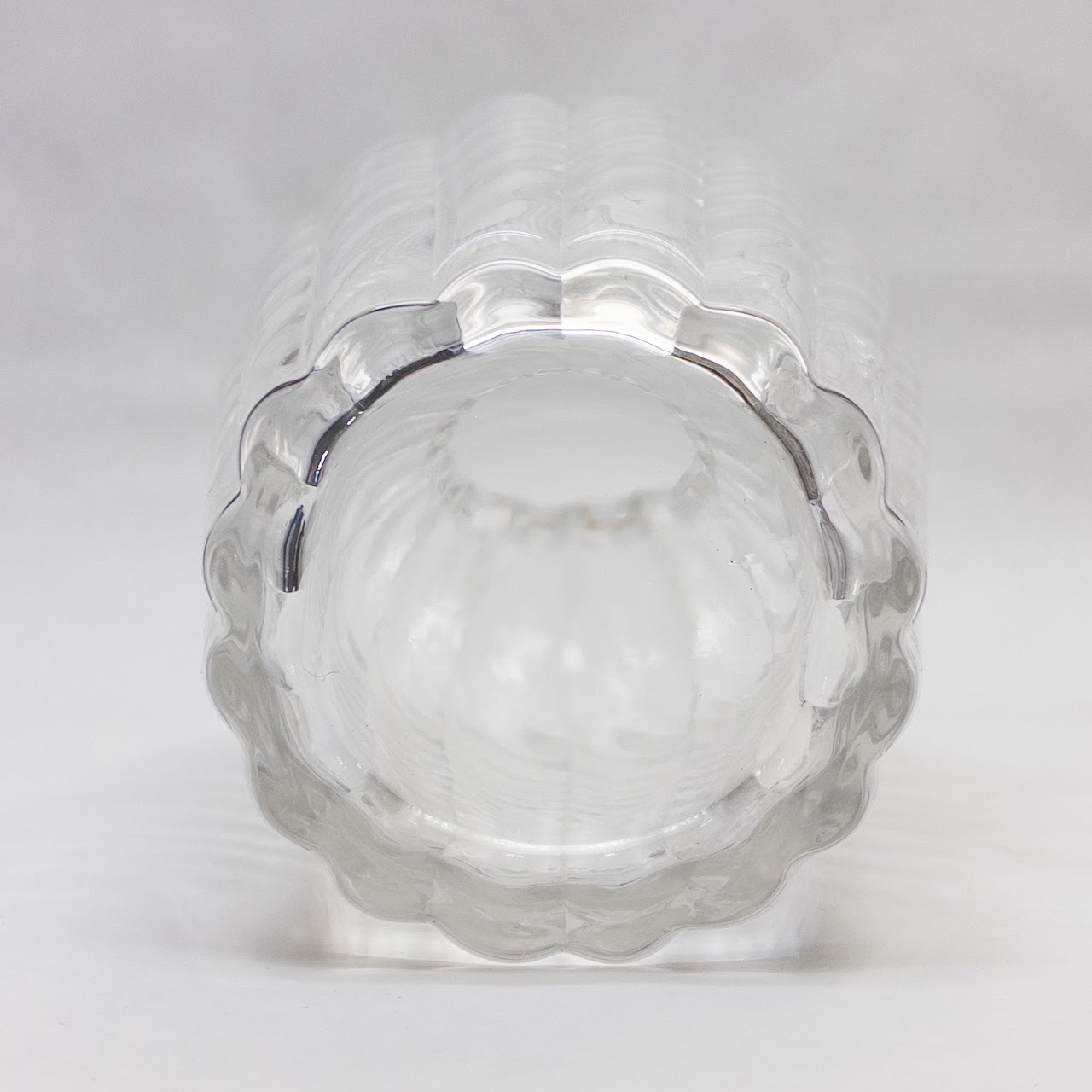 Tiffany & Co. Glass Optic Swirl Vase