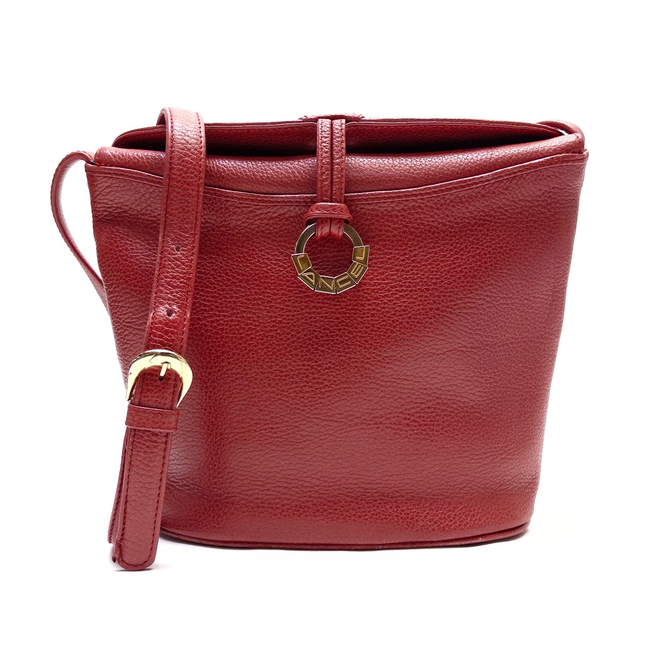 Lancel Leather Bucket Crossbody Bag