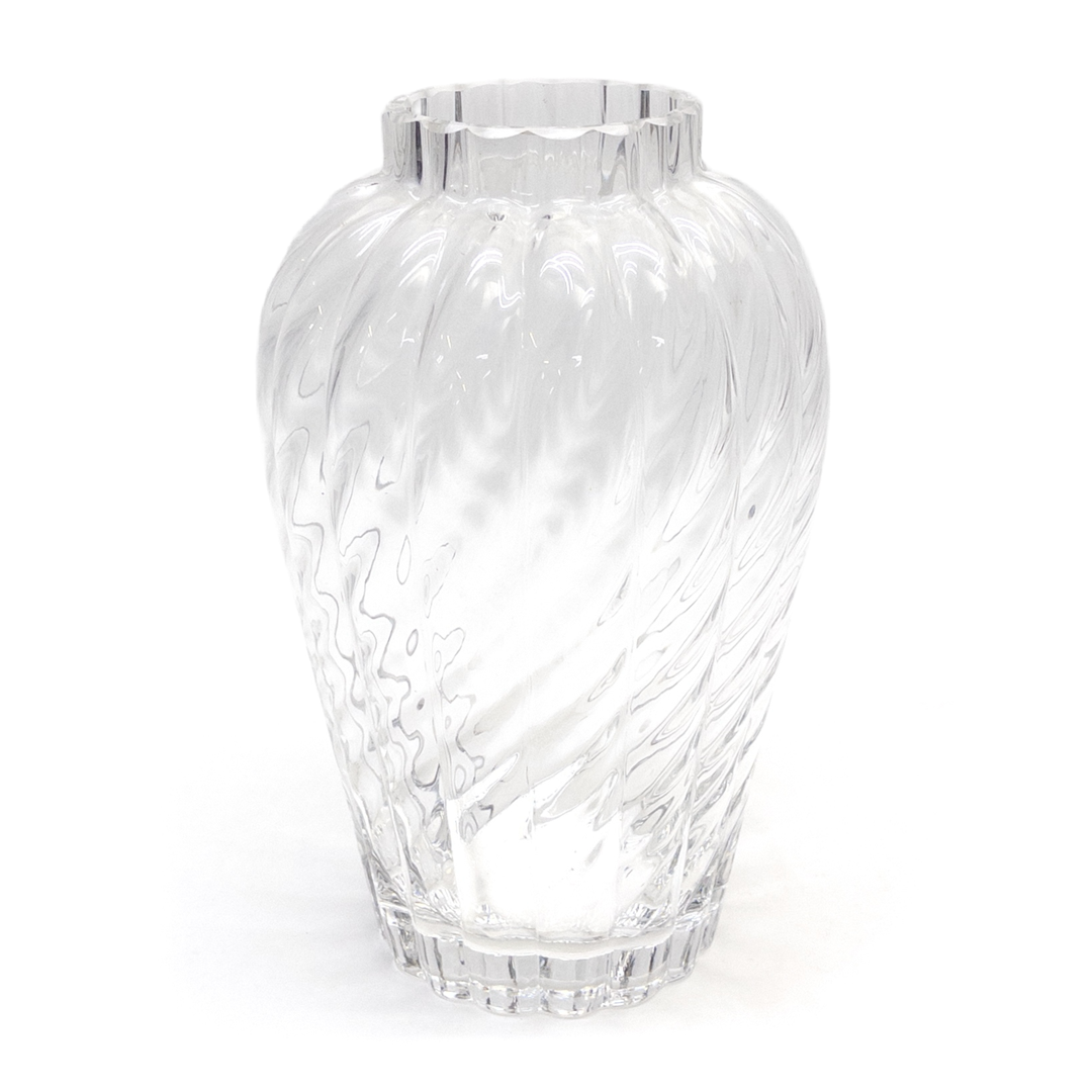 Tiffany & Co. Glass Optic Swirl Vase