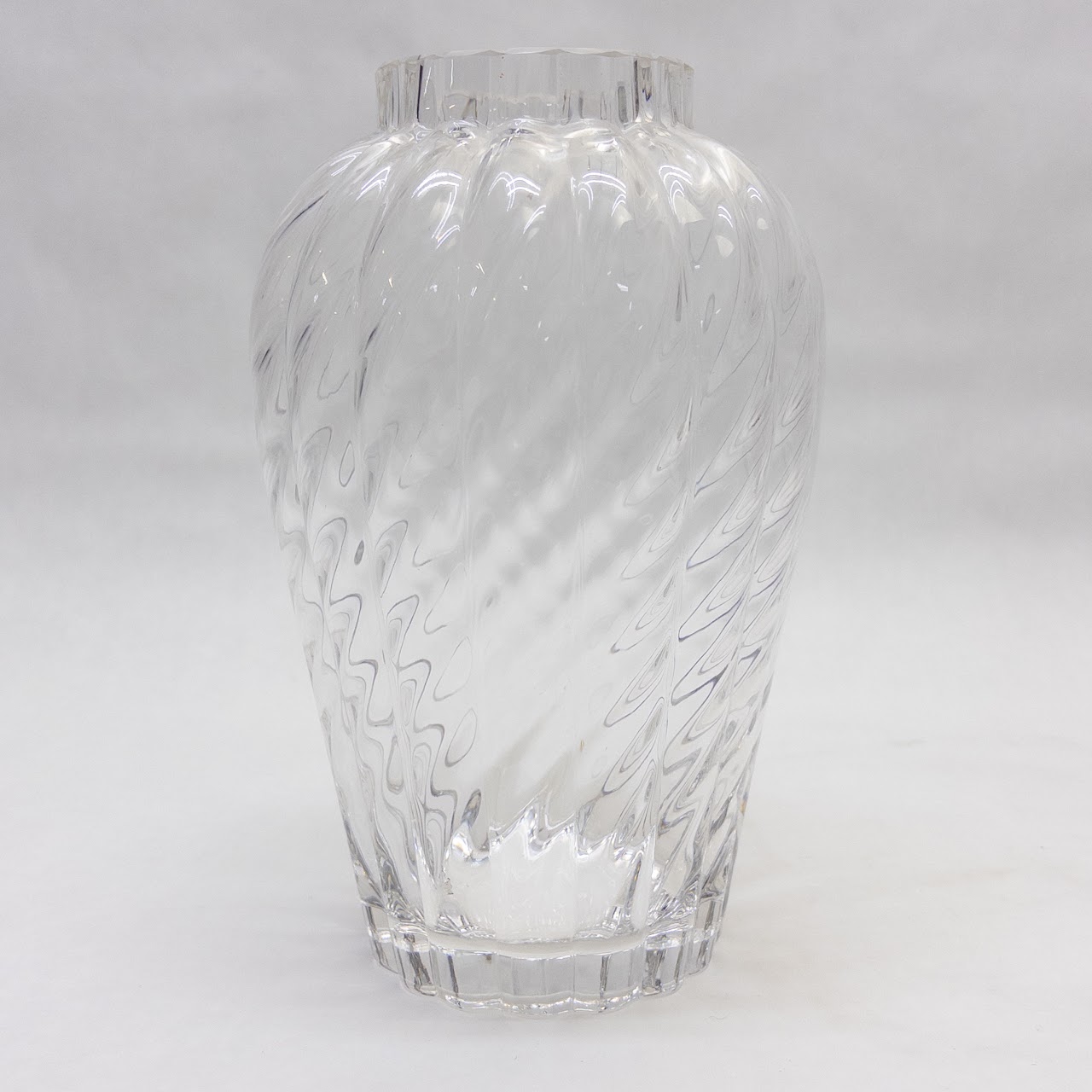 Tiffany & Co. Glass Optic Swirl Vase