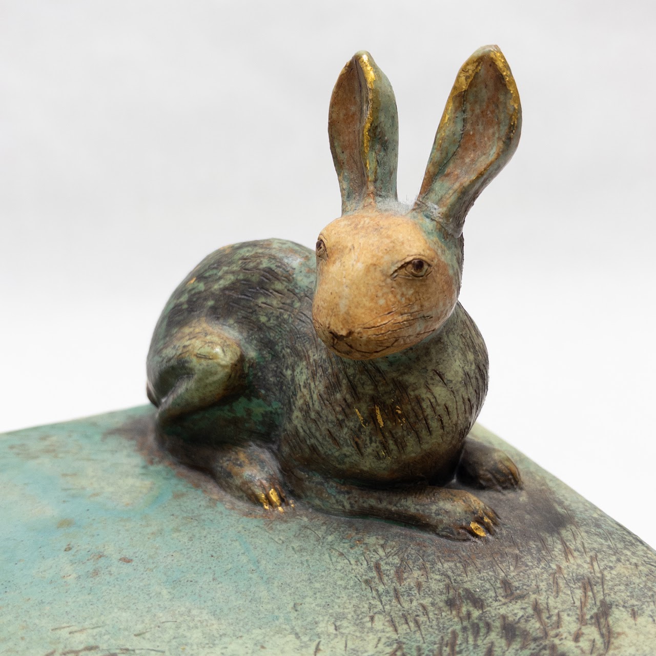 Margaret Wozniak Signed Ceramic Rabbit Canister