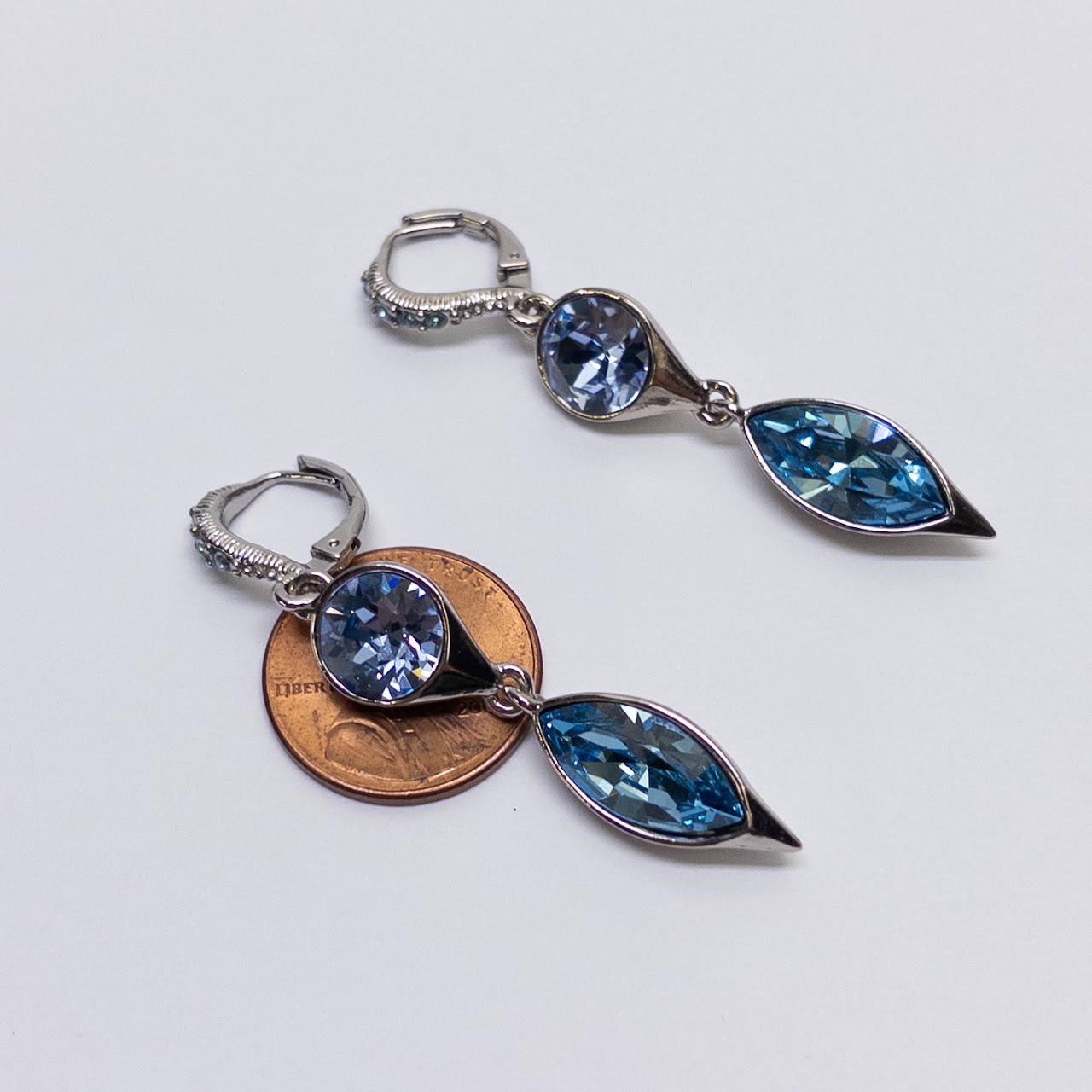 Givenchy Blue Stone Drop Earrings