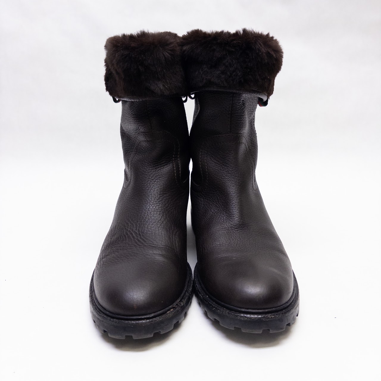 Gucci Fur-Lined Leather Boots