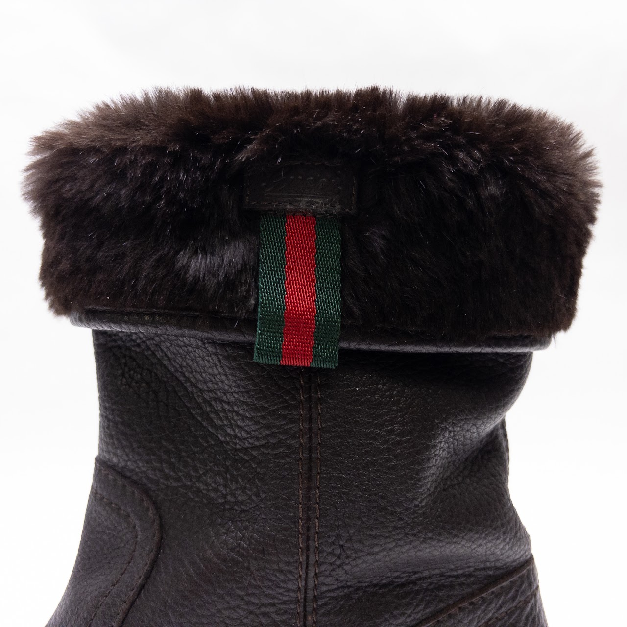 Gucci Fur-Lined Leather Boots