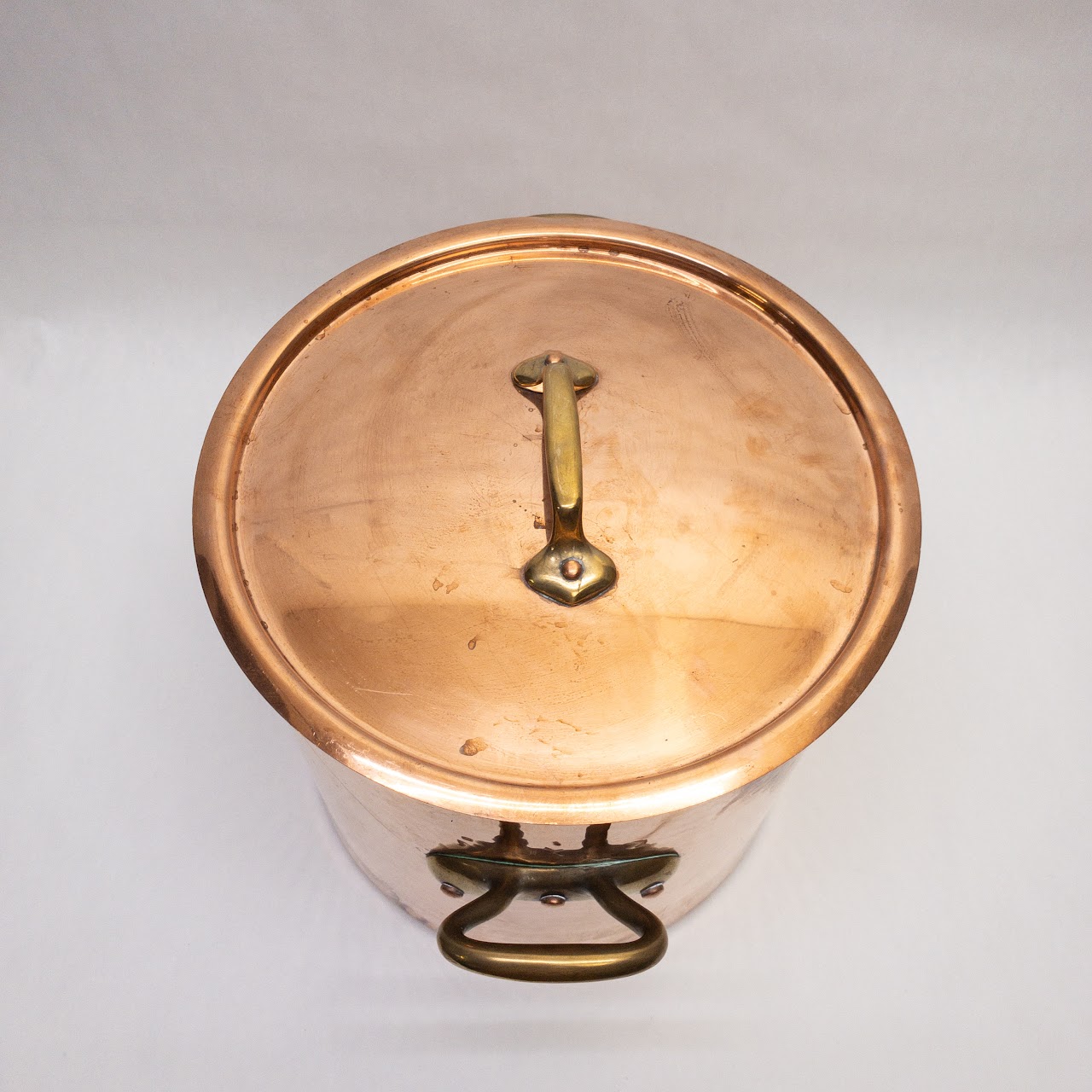 Mauviel Villedieu + Williams Sonoma Hammered Copper Stock Pot