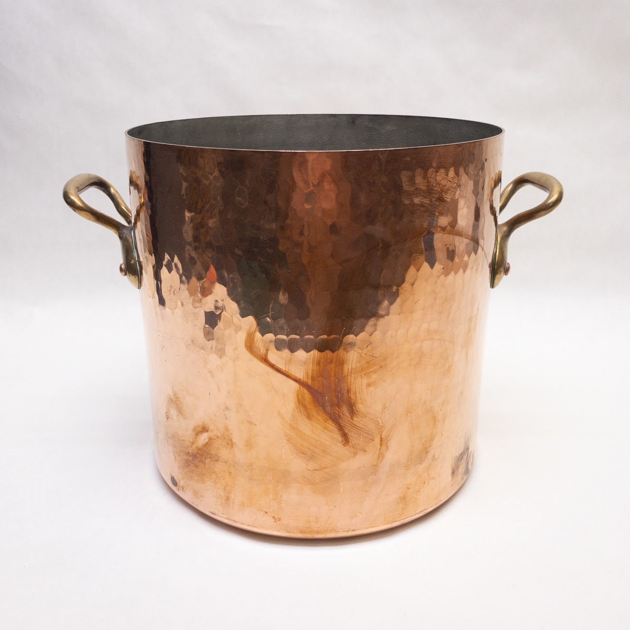 Mauviel Villedieu + Williams Sonoma Hammered Copper Stock Pot