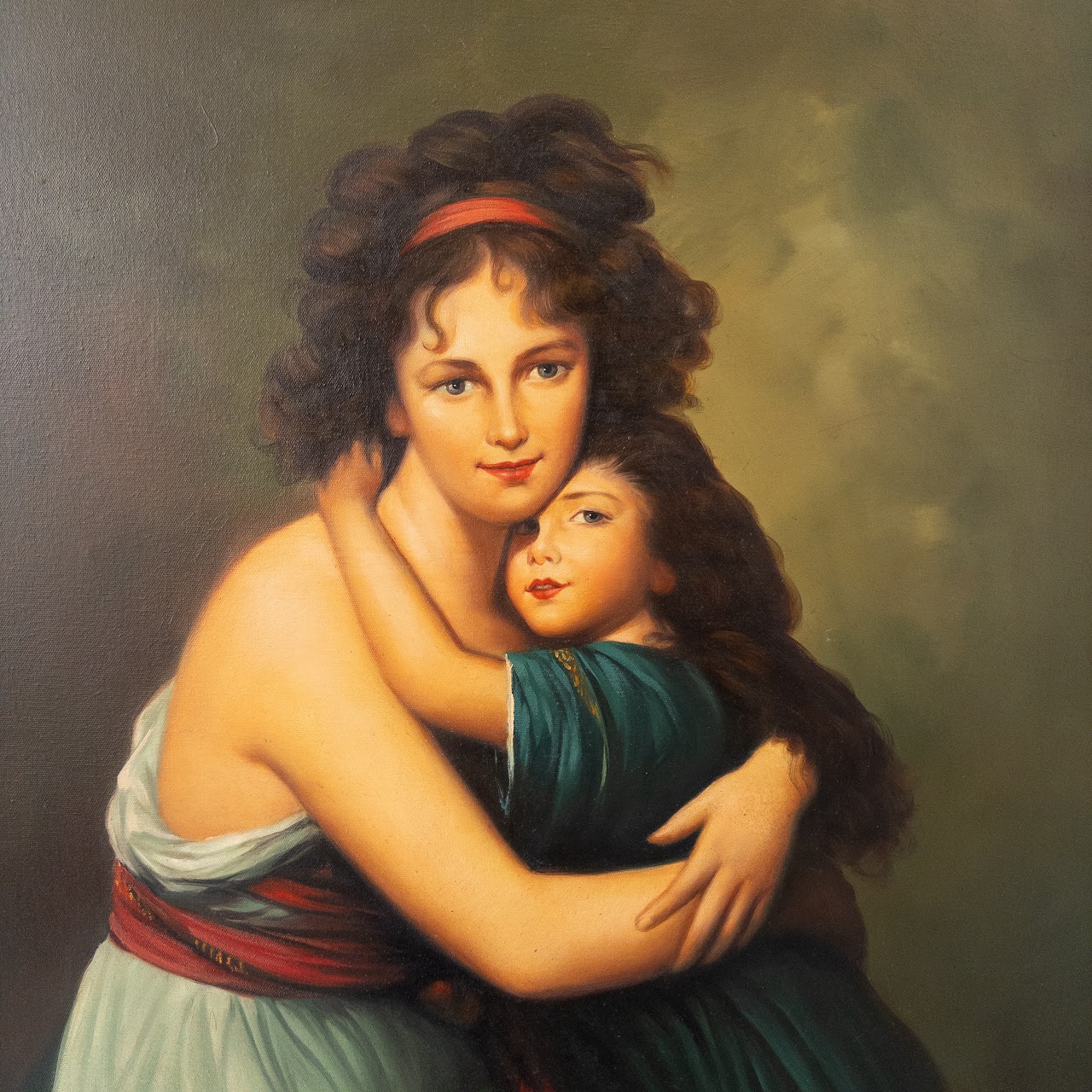 Oil Painting After Madame Vigee and Her Daughter by Elisabeth Vigee-Lebrun