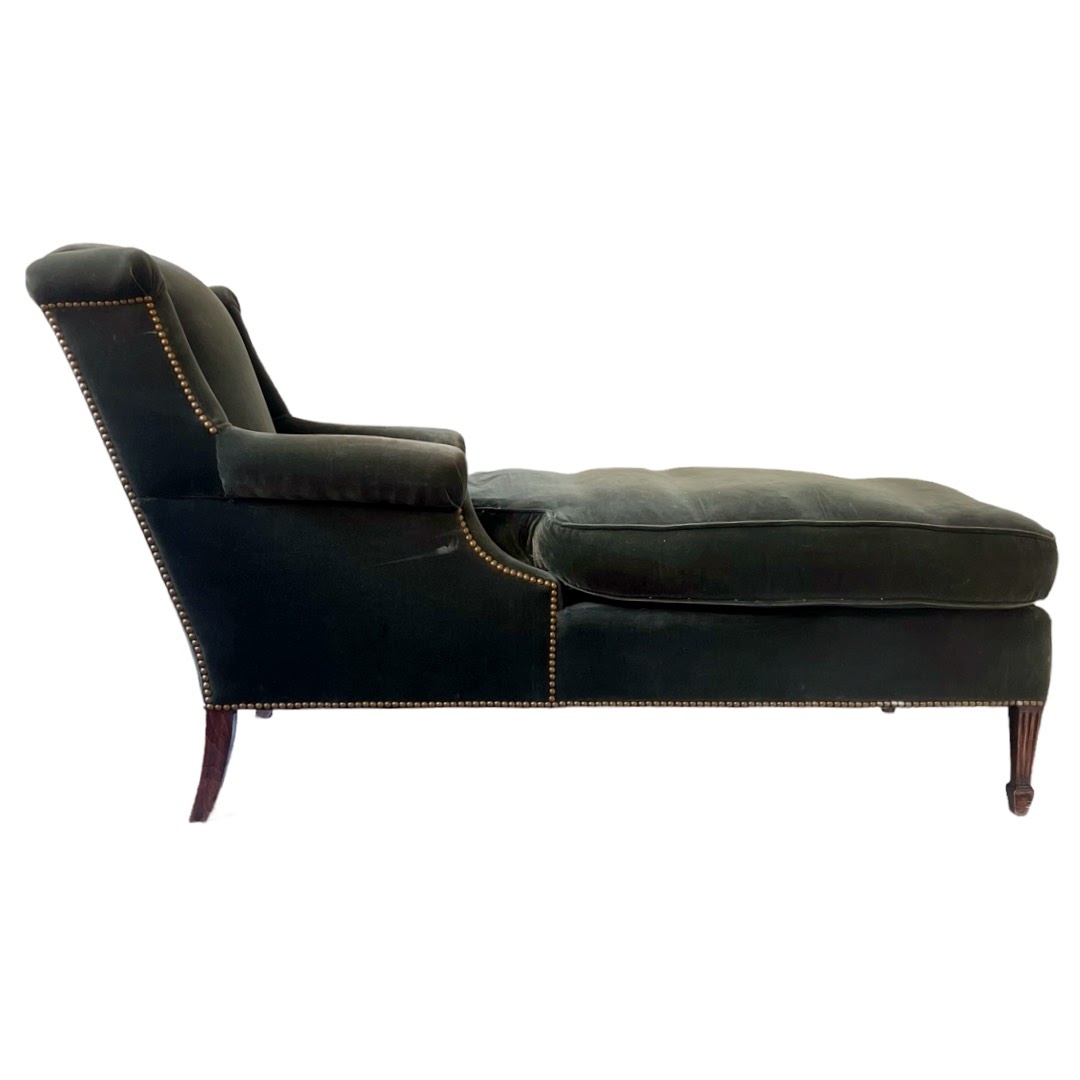 Antique Scroll-Arm Chaise Lounge