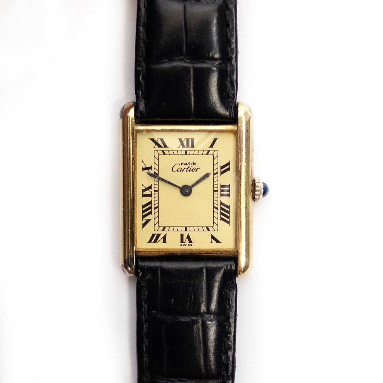 Must de Cartier Vintage Vermeil Tank Wristwatch