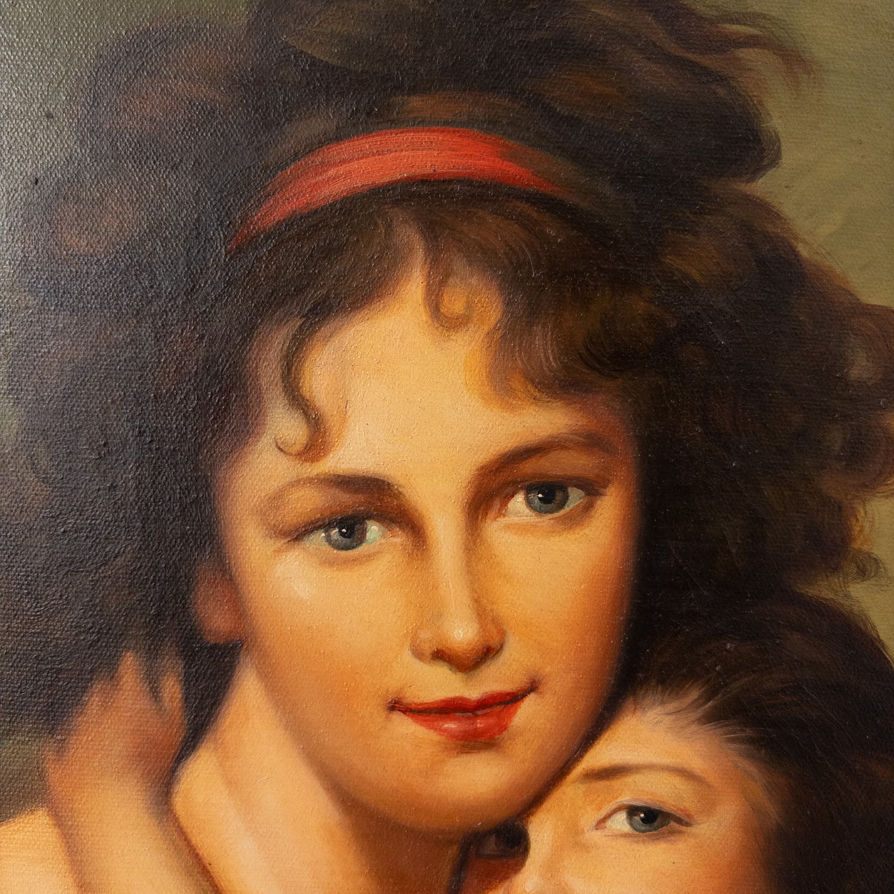 Oil Painting After Madame Vigee and Her Daughter by Elisabeth Vigee-Lebrun