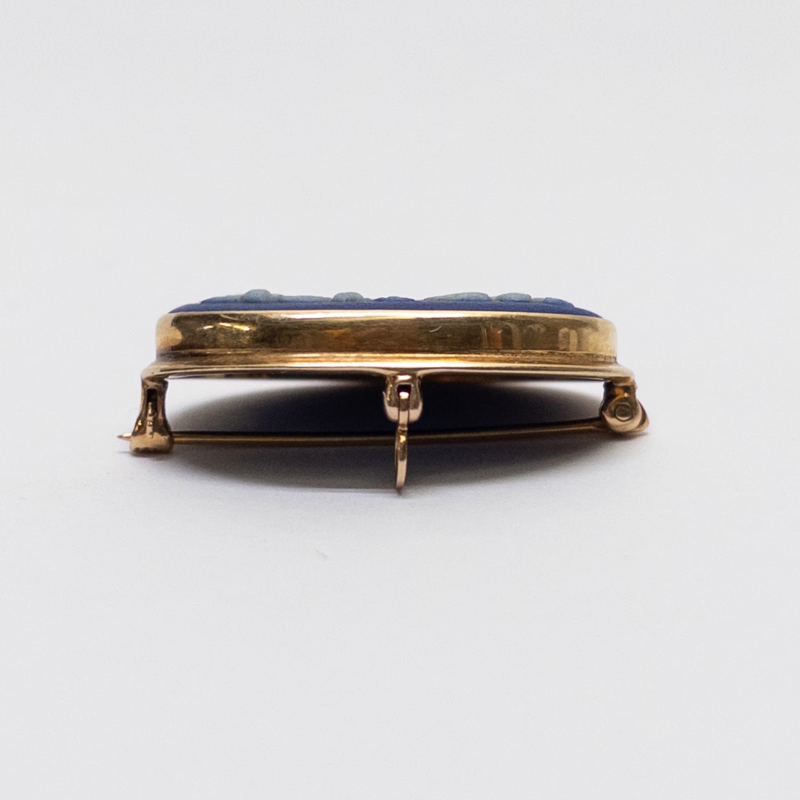 14K Gold & Wedgewood Convertible Brooch