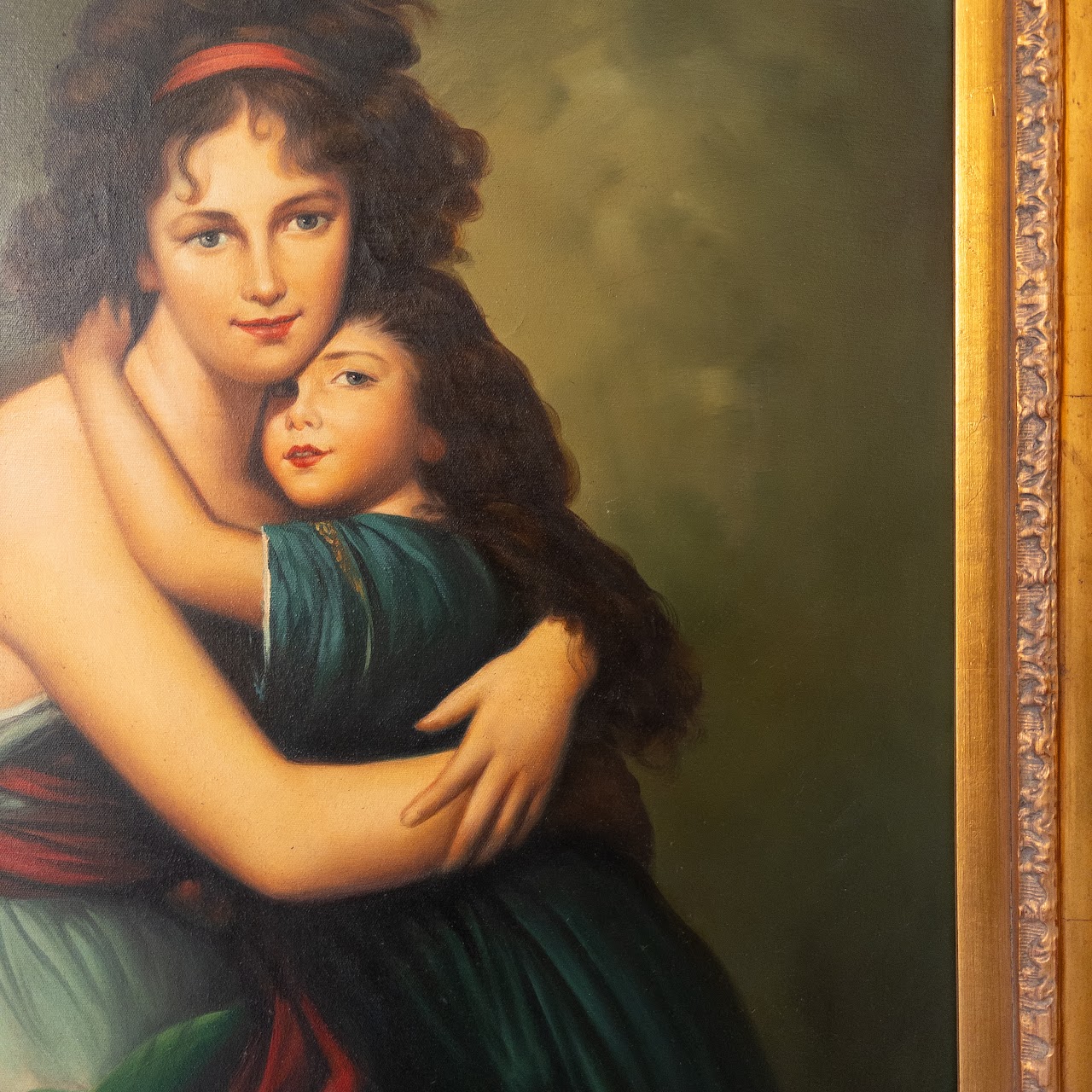 Oil Painting After Madame Vigee and Her Daughter by Elisabeth Vigee-Lebrun