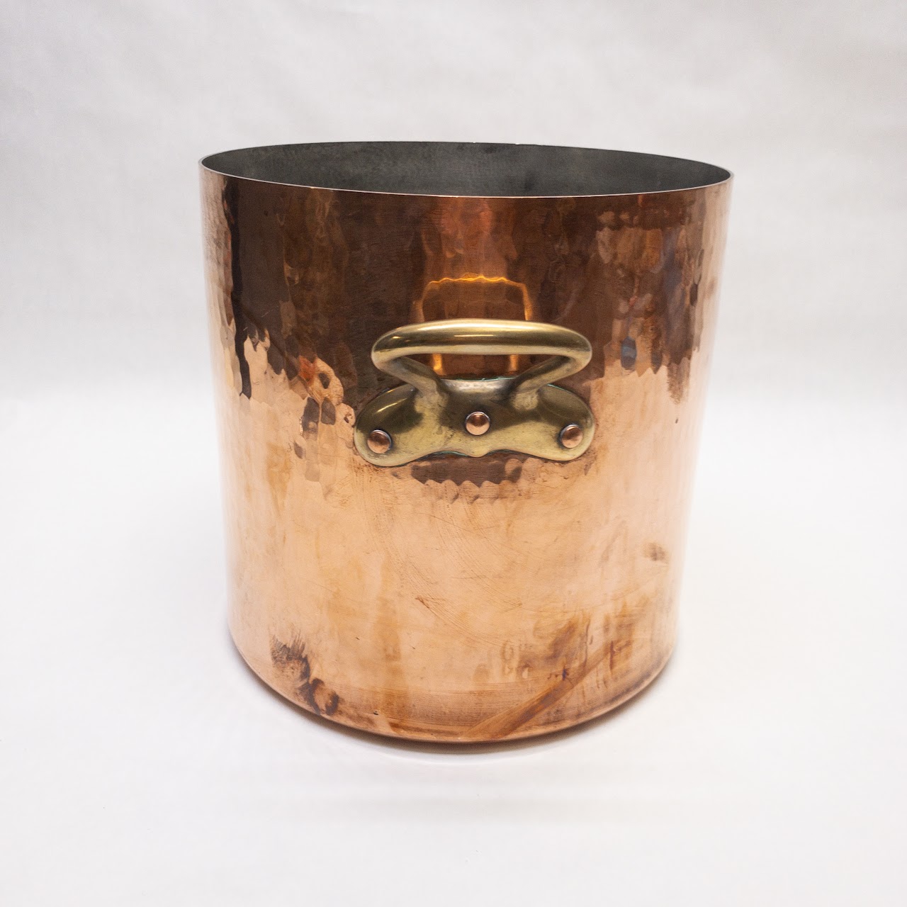 Mauviel Villedieu + Williams Sonoma Hammered Copper Stock Pot