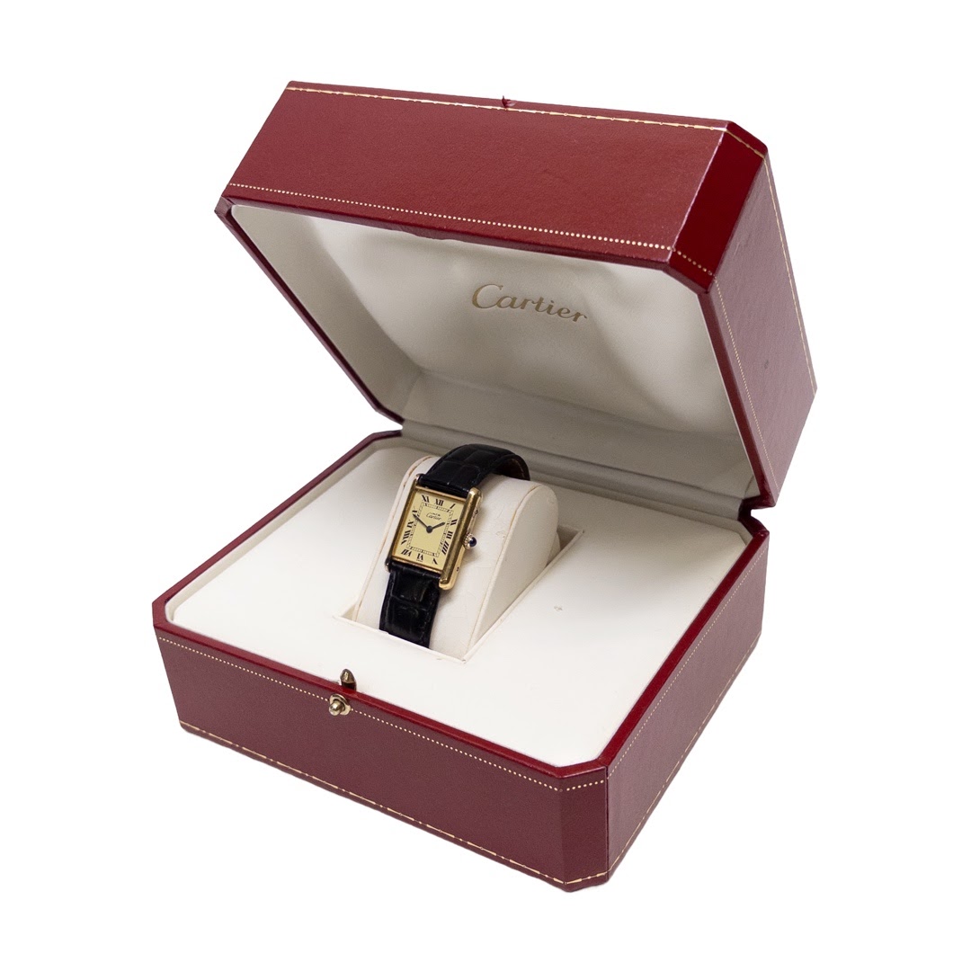 Must de Cartier Vintage Vermeil Tank Wristwatch