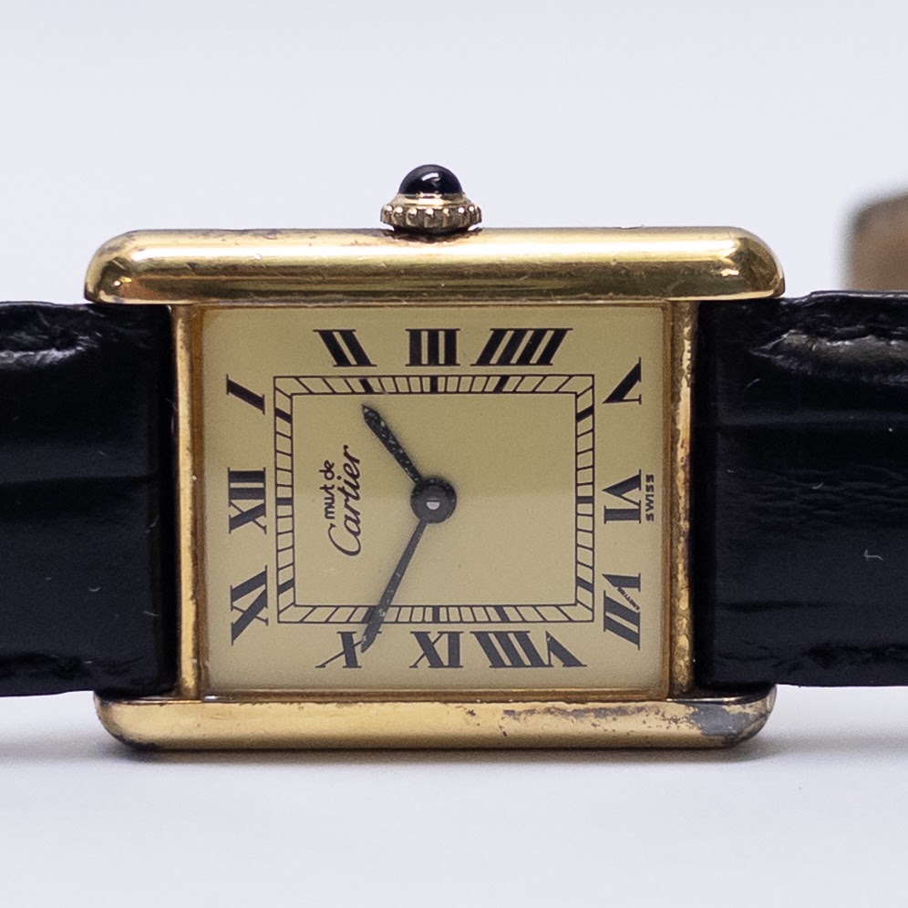 Must de Cartier Vintage Vermeil Tank Wristwatch