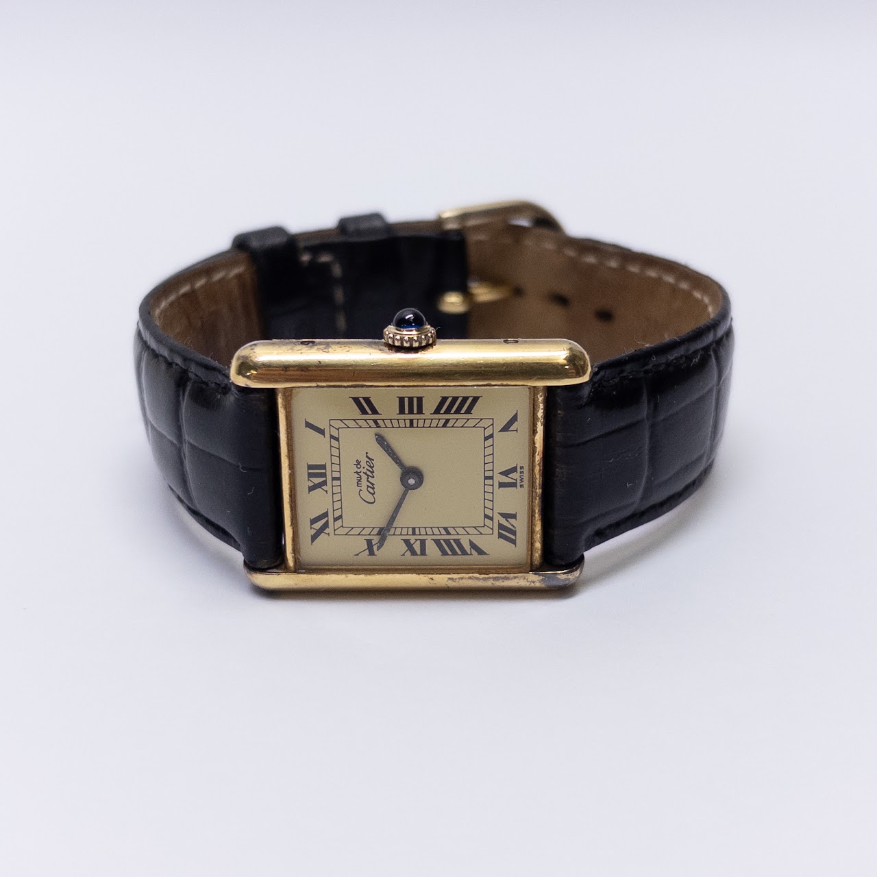 Must de Cartier Vintage Vermeil Tank Wristwatch