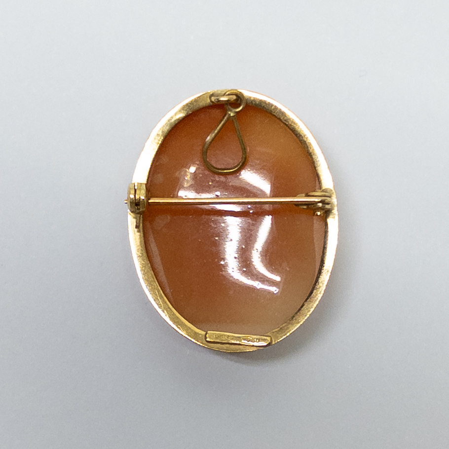 14K Gold Cameo Brooch/Pendant