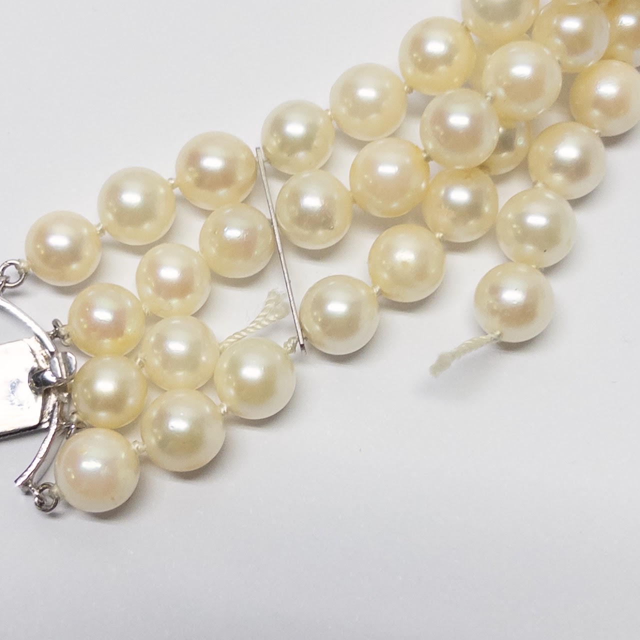 14K White Gold and Pearl Marlinda Four-Strand Bracelet