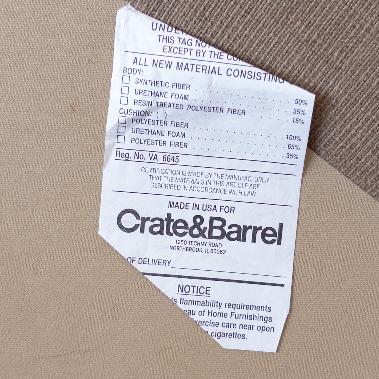 Crate and Barrel Sofa