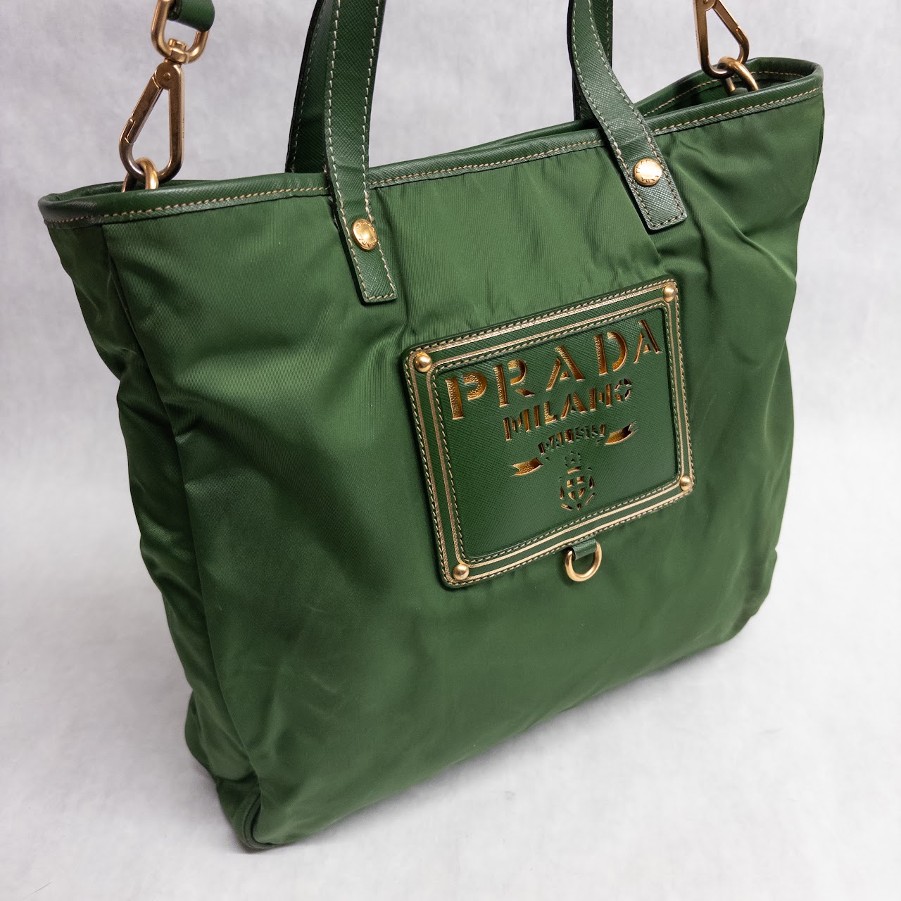 Prada Tessuto Oro Nylon Tote