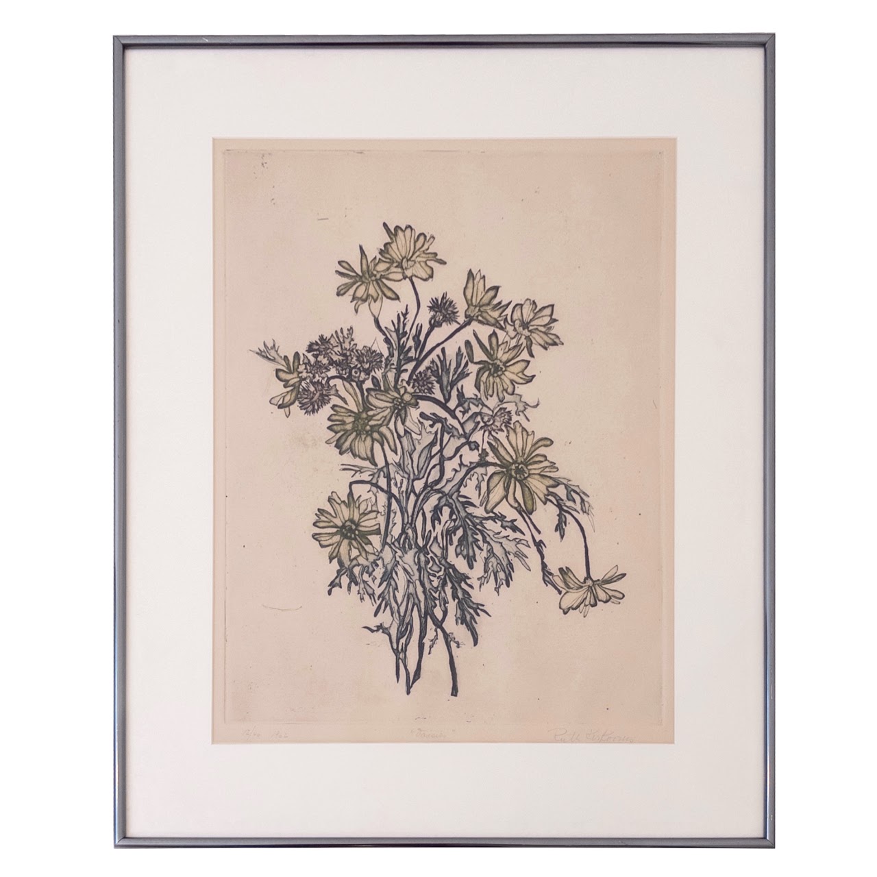 Ruth Kerkovius 'Daisies' Signed Etching and Aquatint