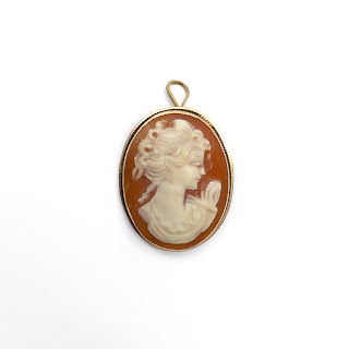 14K Gold Cameo Brooch/Pendant