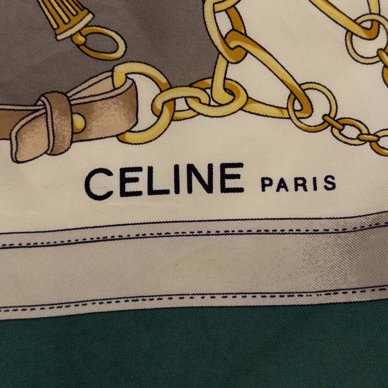 Vintage Celine Equestrian Silk Scarf