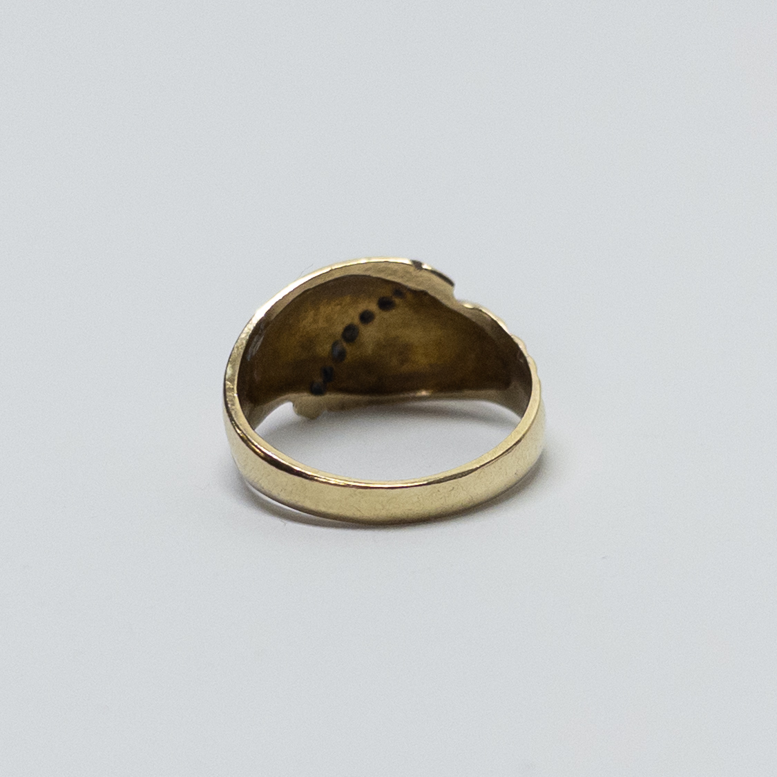 14K Gold Ridged Ring