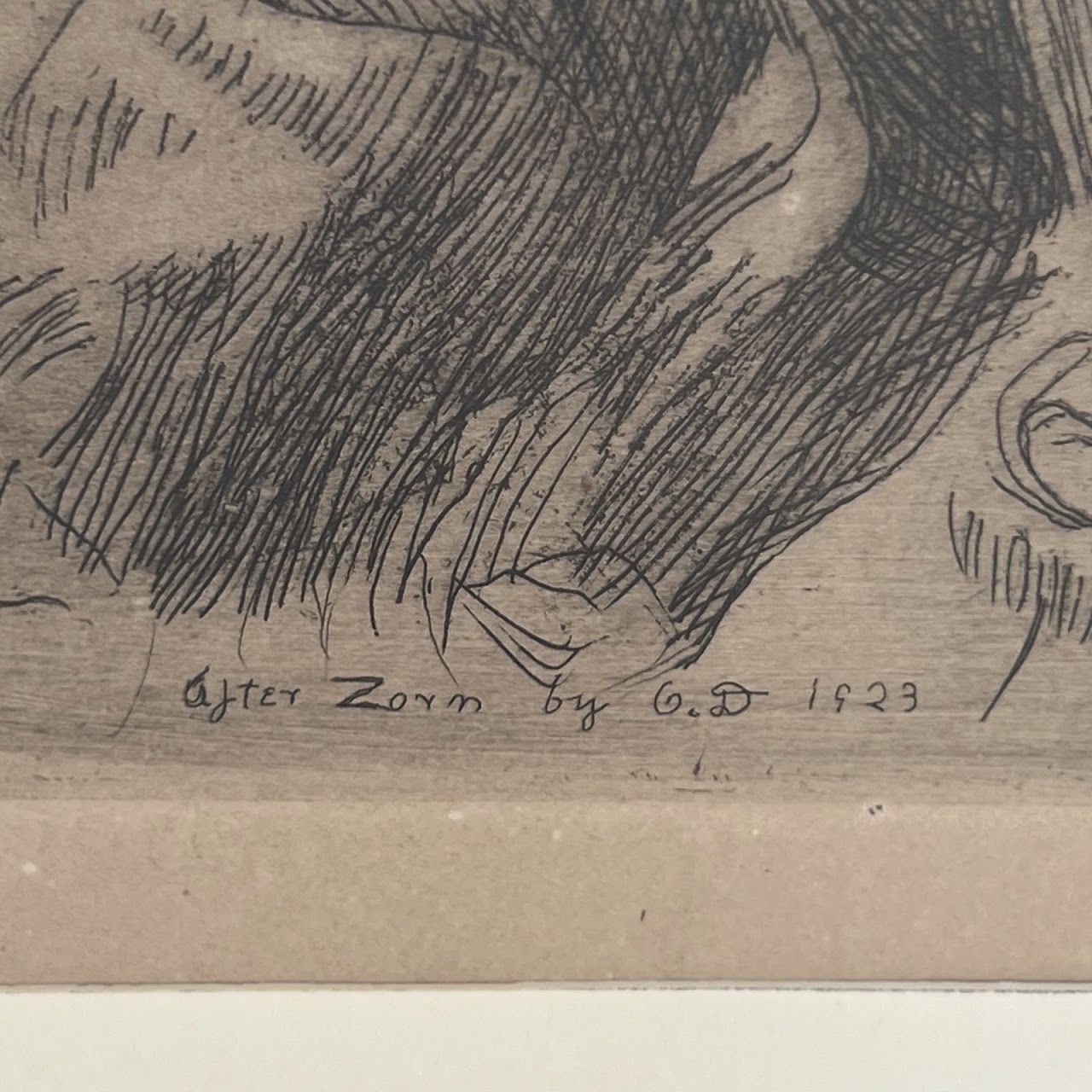 After Anders Zorn 'Sherikella' Etching, Circa 1923