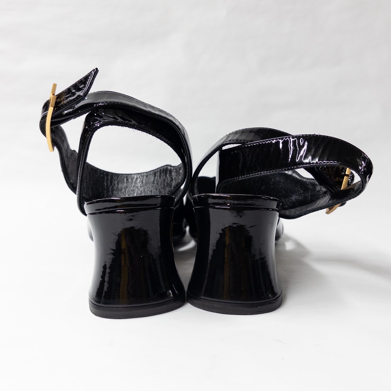 Givenchy Patent Leather Blocky Heel Sandals