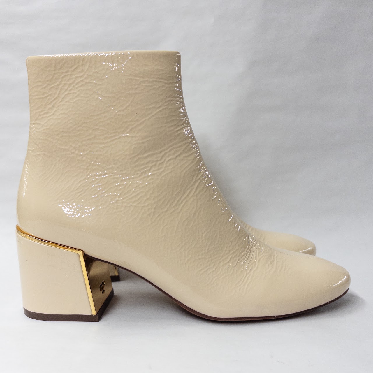 Tory Burch NEW Juliana Crinkle  Patent Leather Boots