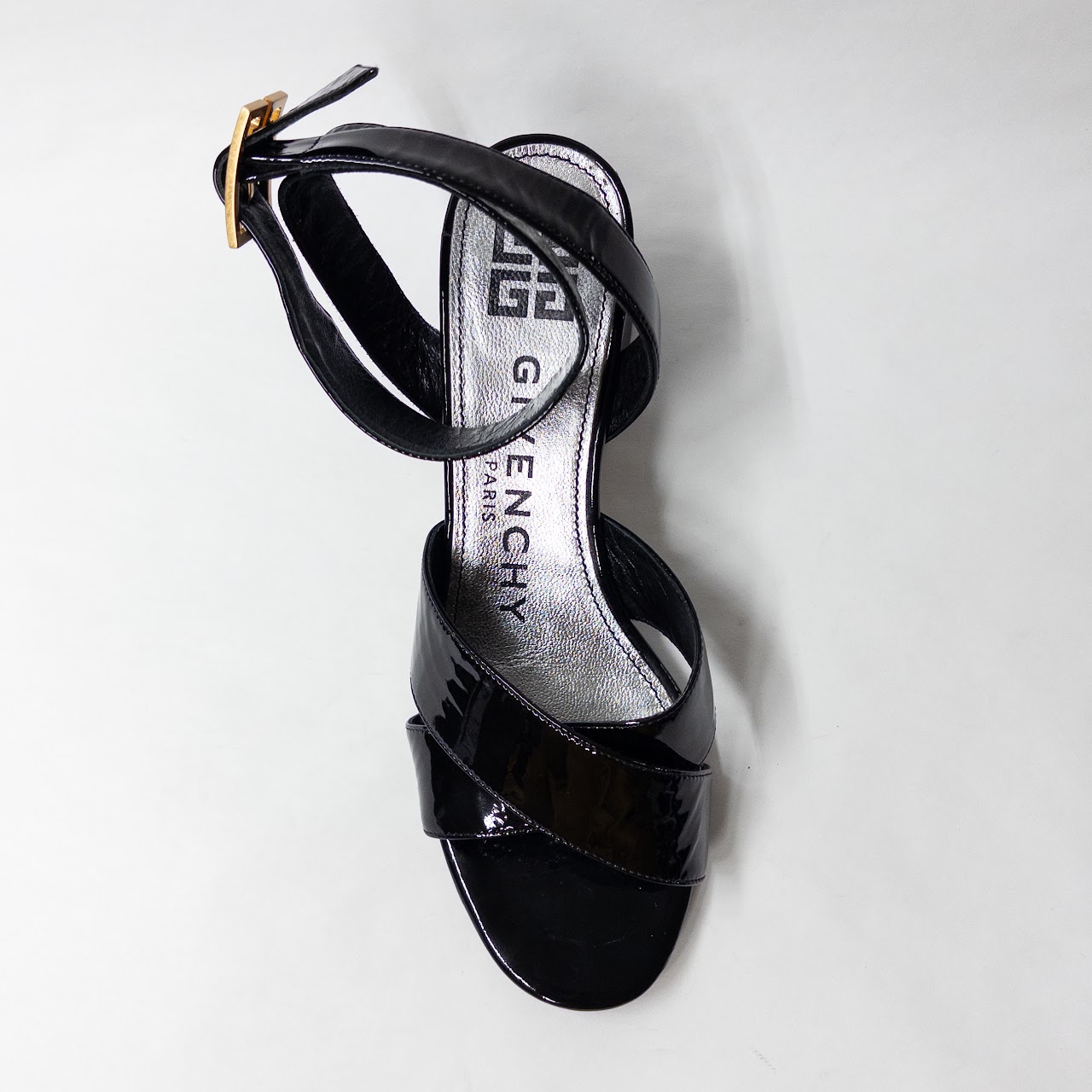 Givenchy Patent Leather Blocky Heel Sandals