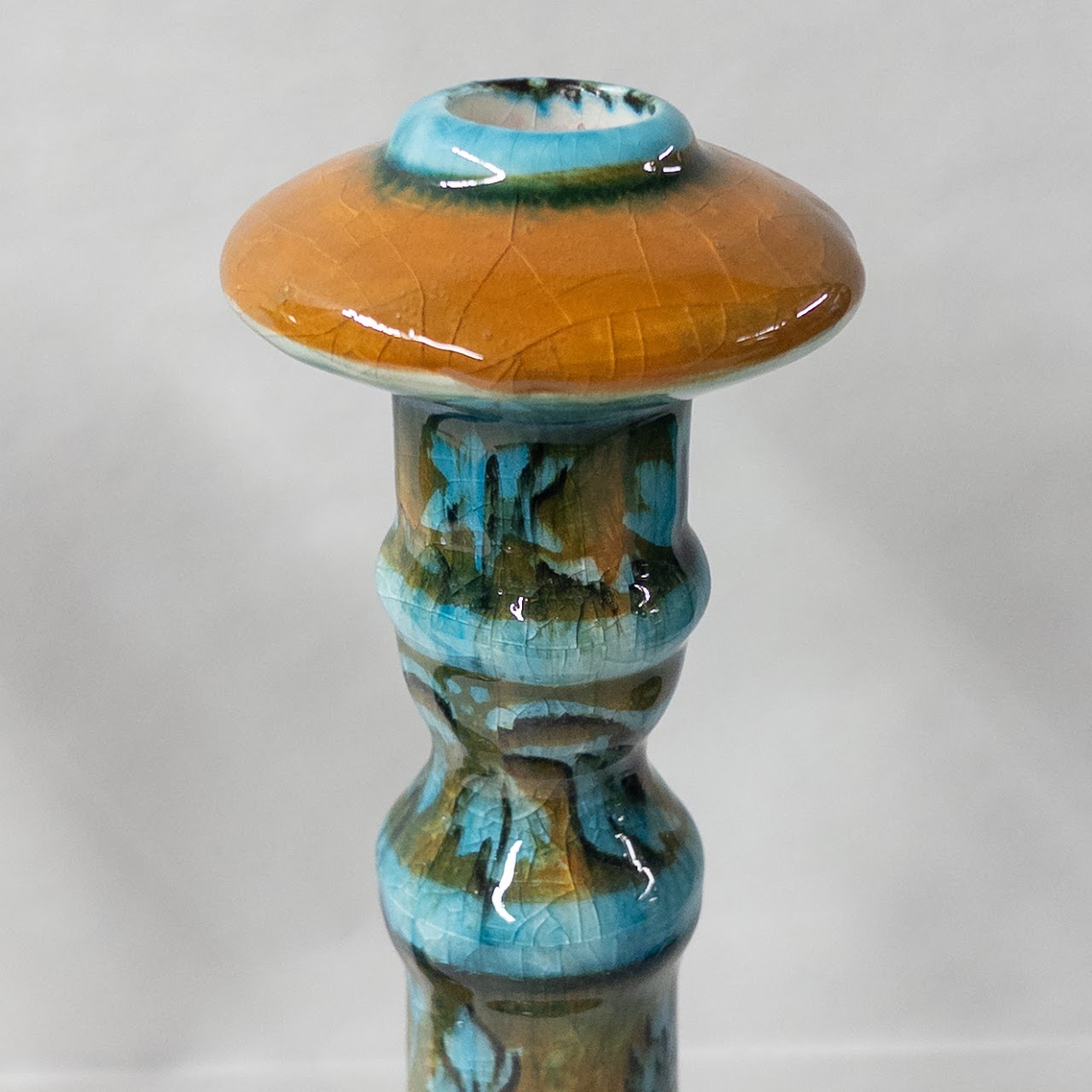 Pair of Italian Ceramic Candlesticks