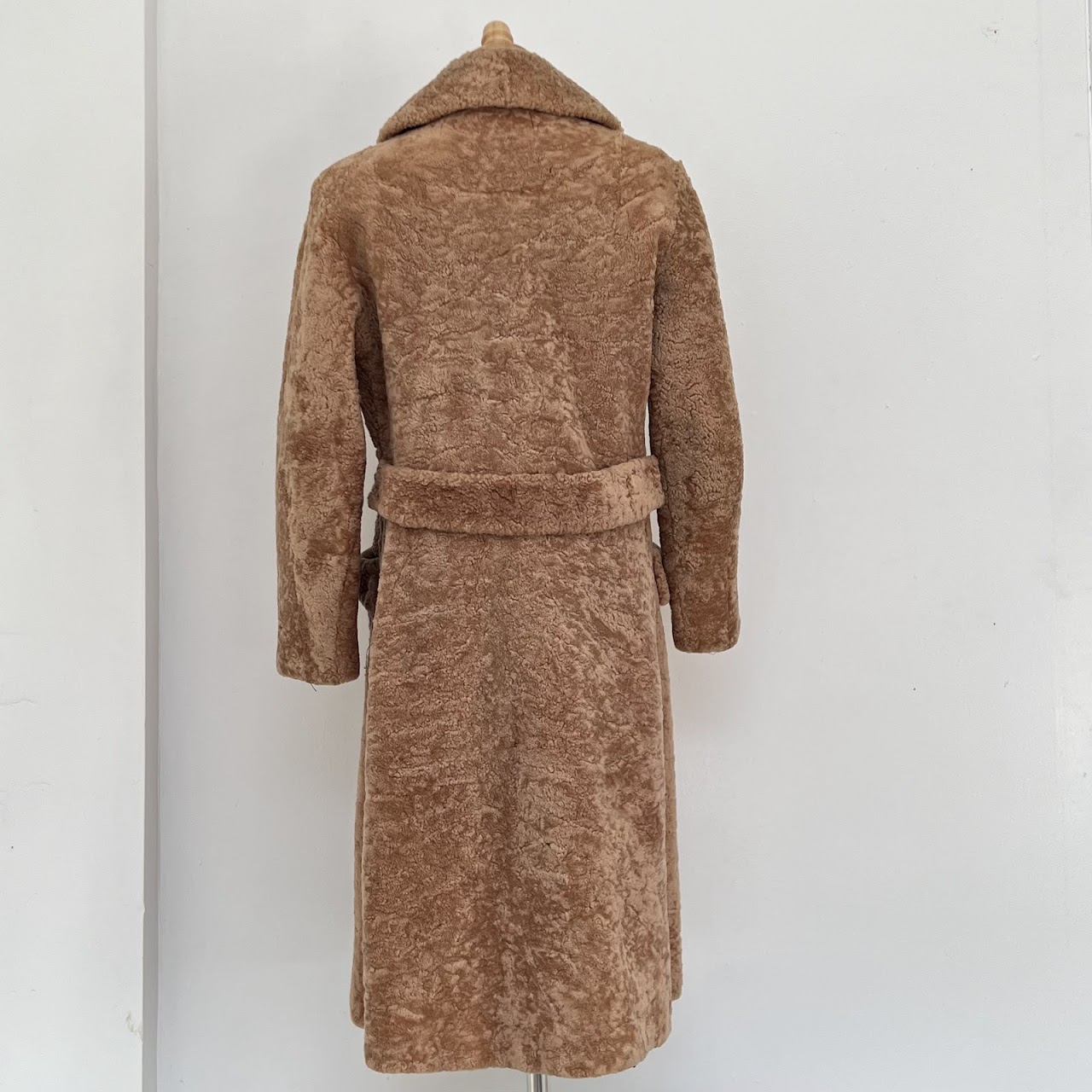 1950s-60s Curly Shearling Long Coat