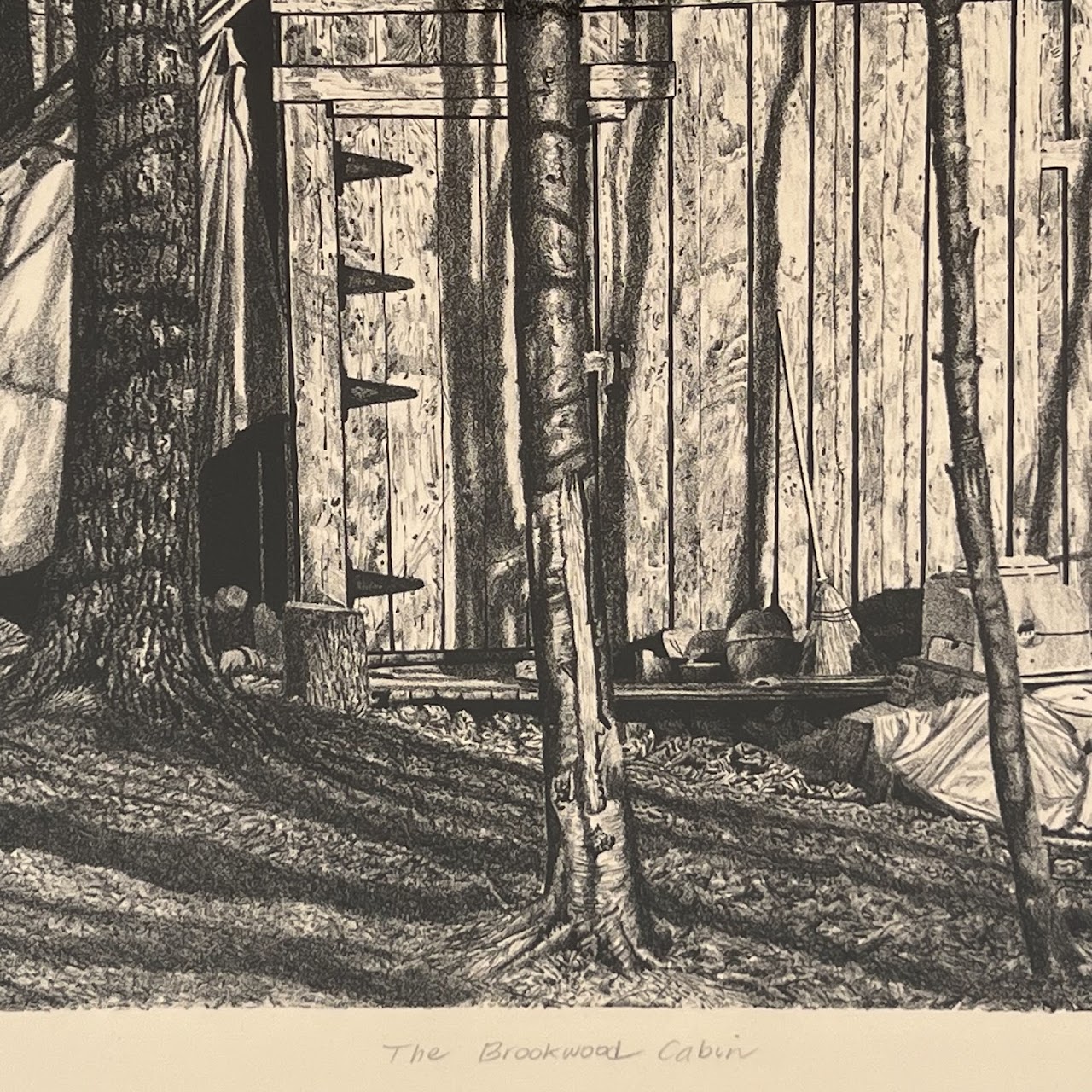 Martin Levine 'The Brookwood Cabin' Signed Lithograph, 1977