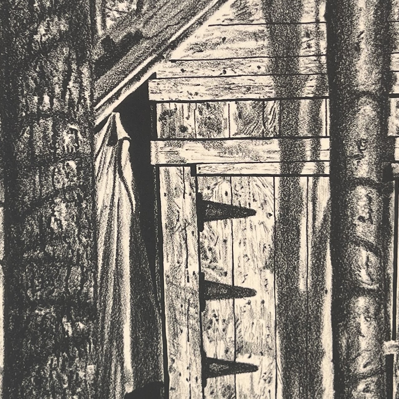 Martin Levine 'The Brookwood Cabin' Signed Lithograph, 1977