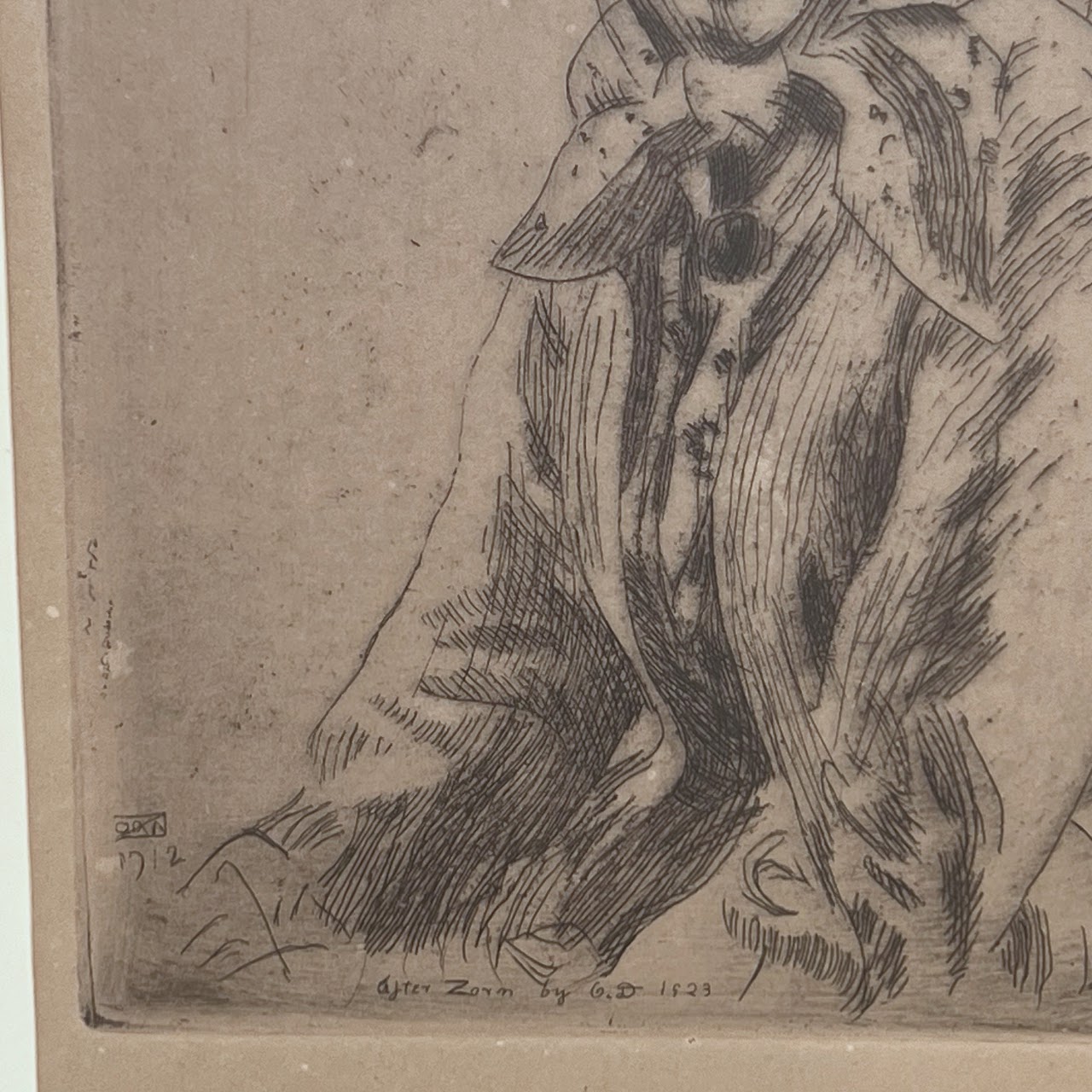 After Anders Zorn 'Sherikella' Etching, Circa 1923