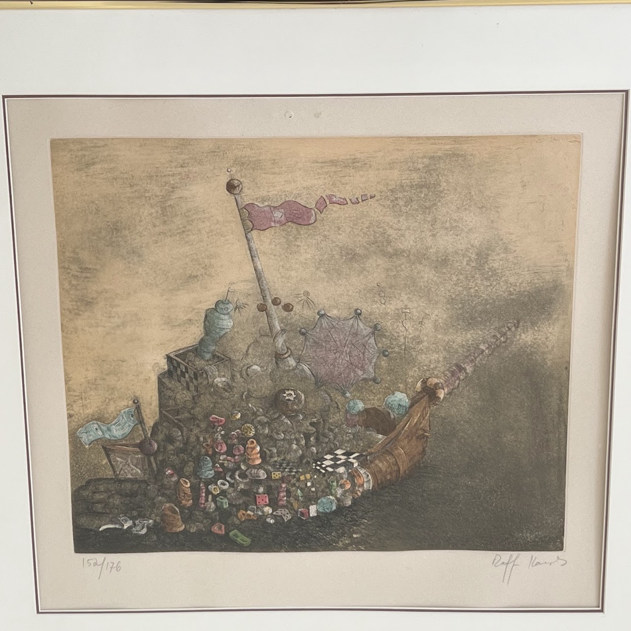 Raffi Kaiser Signed Hand-Colored Etching