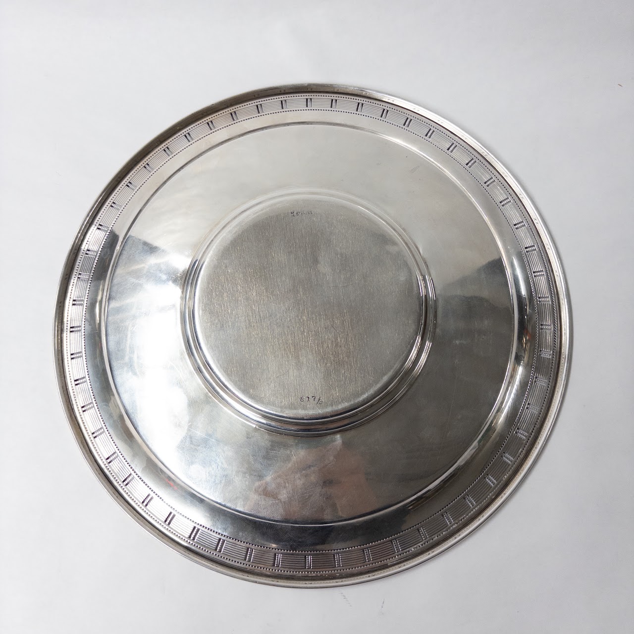 Sterling Silver Plate with "R" Monogram