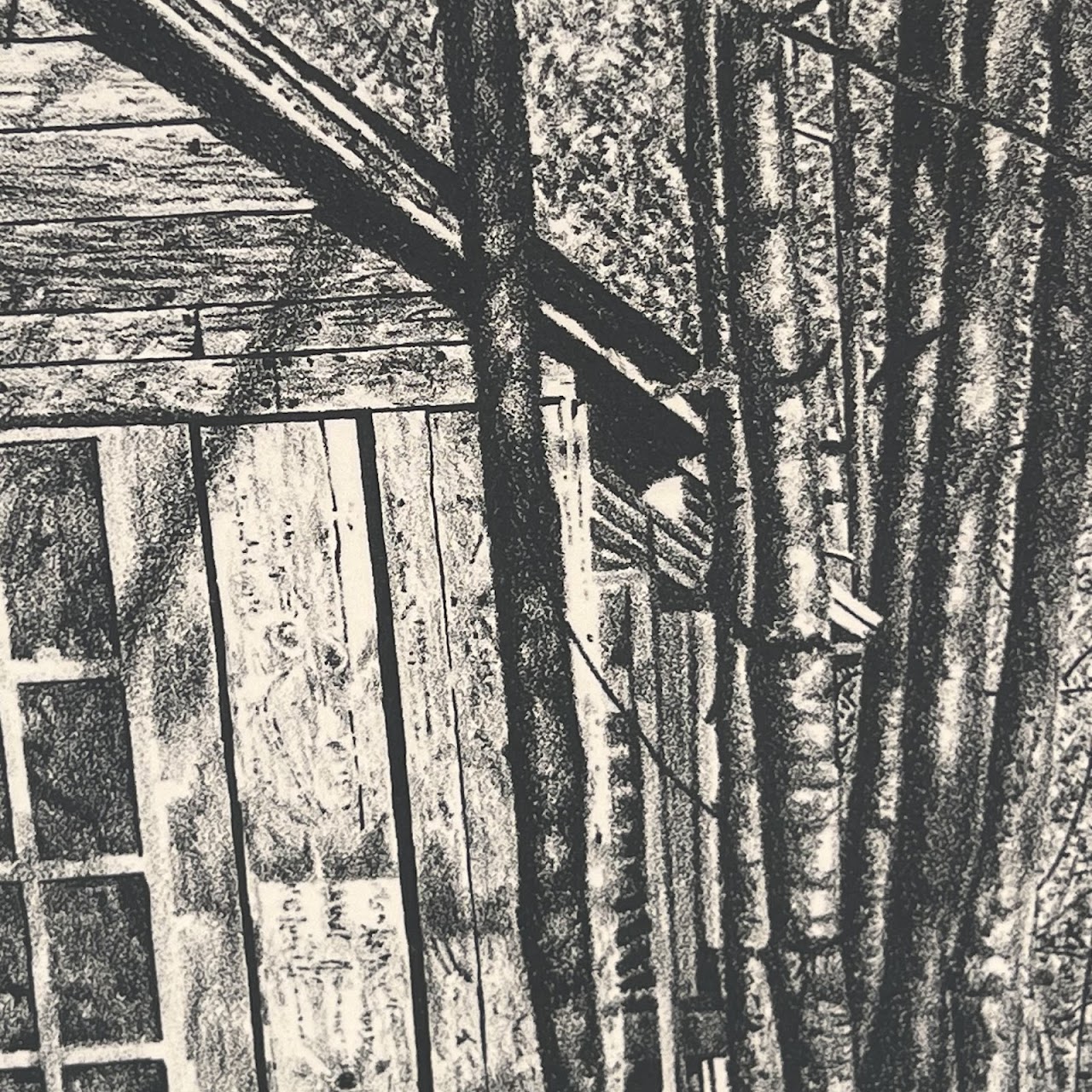 Martin Levine 'The Brookwood Cabin' Signed Lithograph, 1977